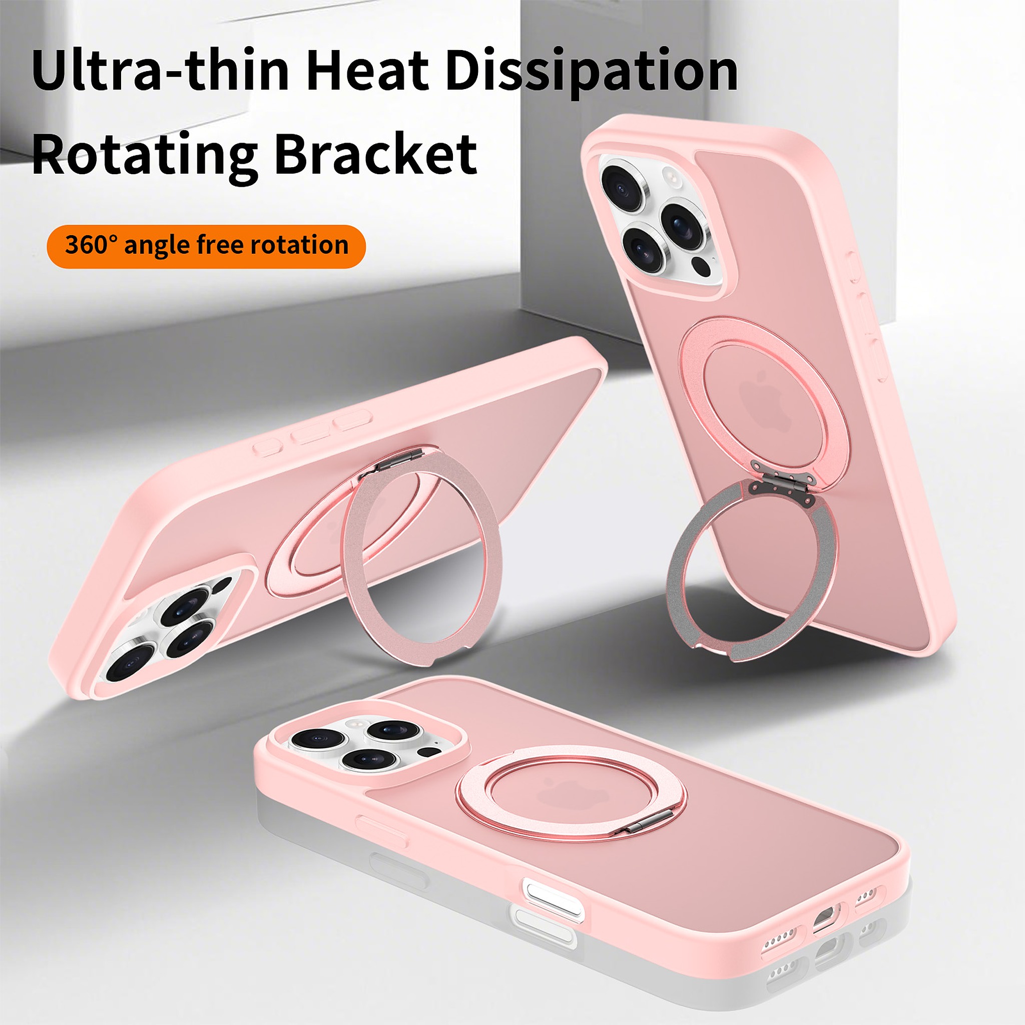 SendaFit Matte Skin-Feel 360° Stand Case for iPhone 16 Pro Max detail 13