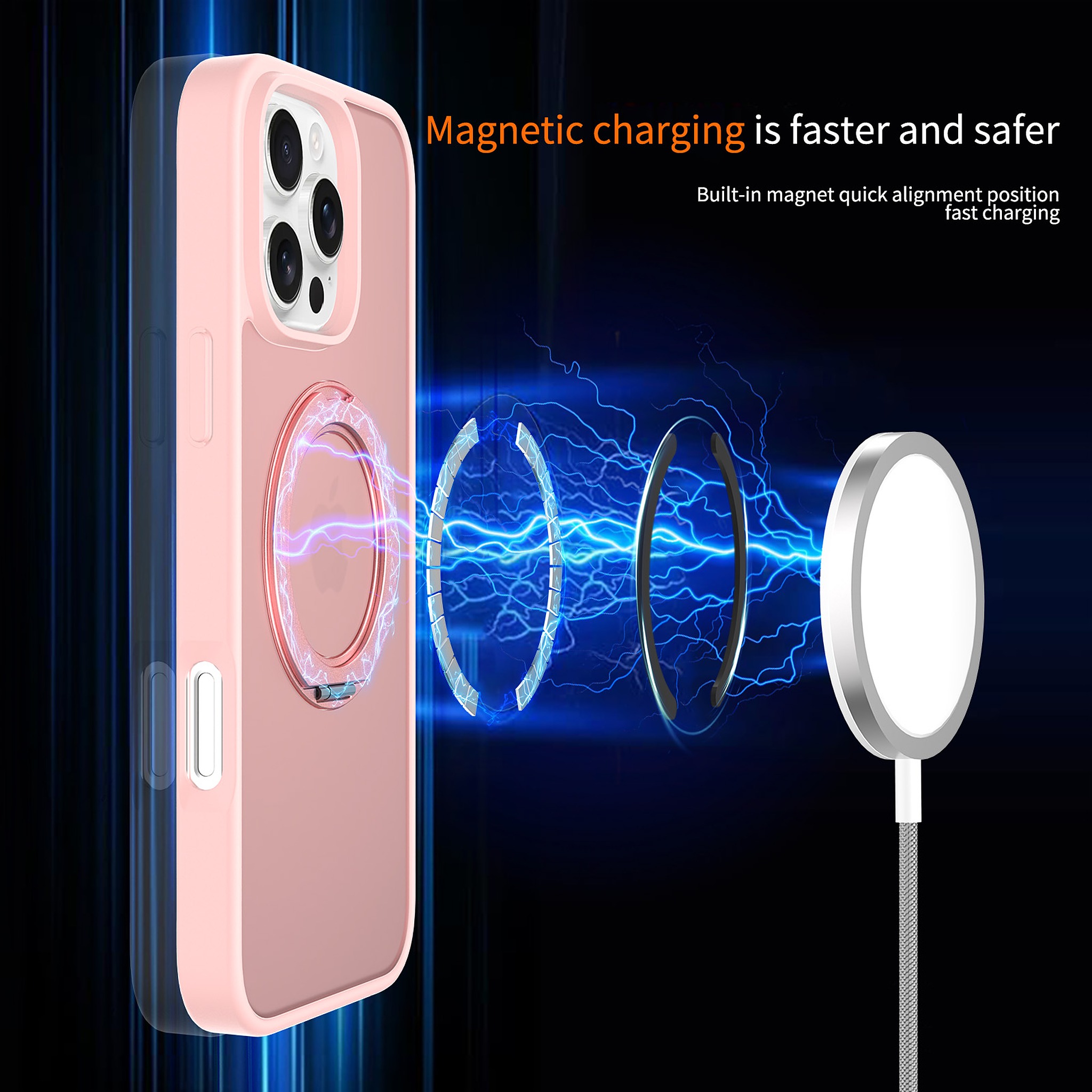 SendaFit Matte Skin-Feel 360° Stand Case for iPhone 16 Pro Max detail 14