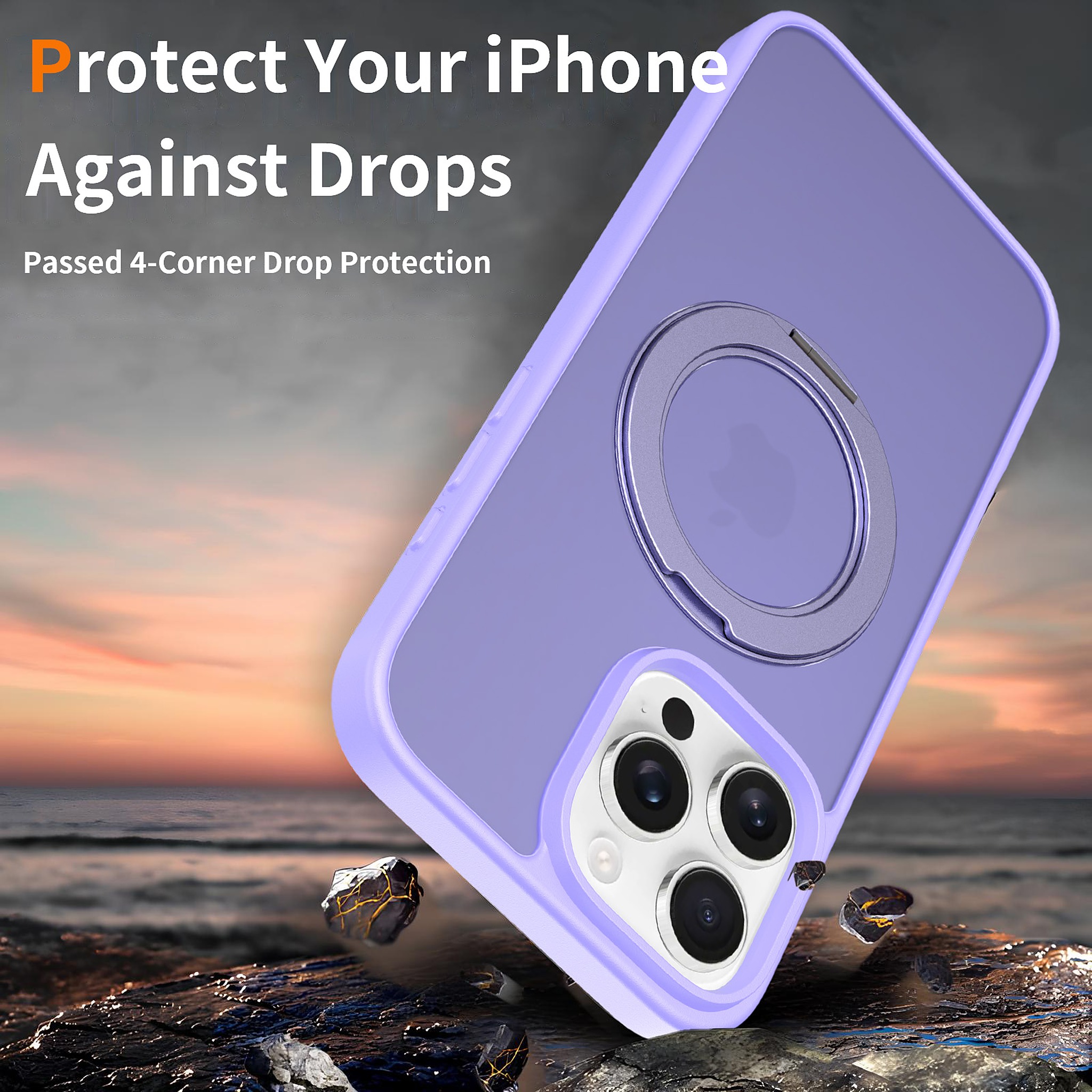 SendaFit Matte Skin-Feel 360° Stand Case for iPhone 16 Pro Max detail 15