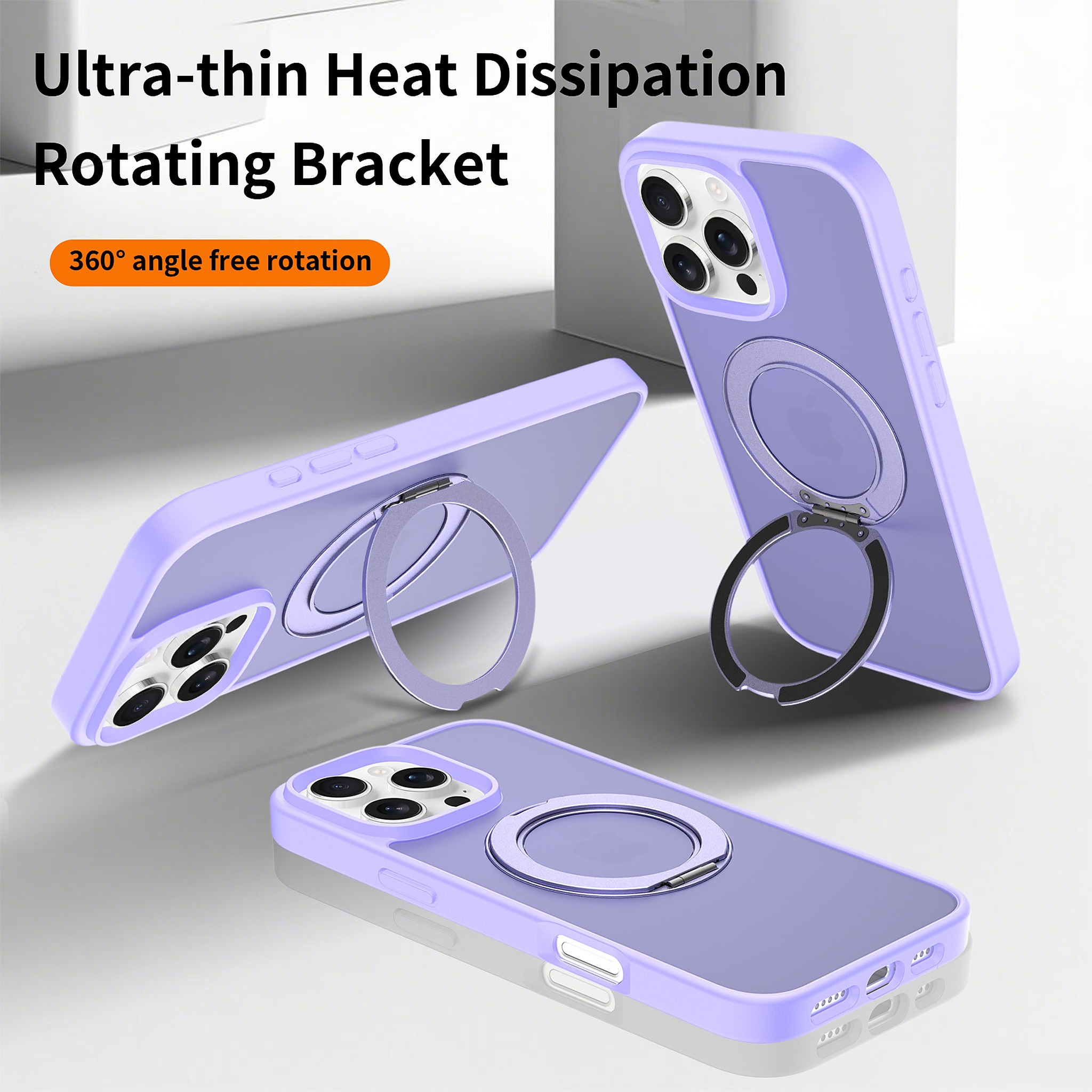 SendaFit Matte Skin-Feel 360° Stand Case for iPhone 16 Pro Max detail 19