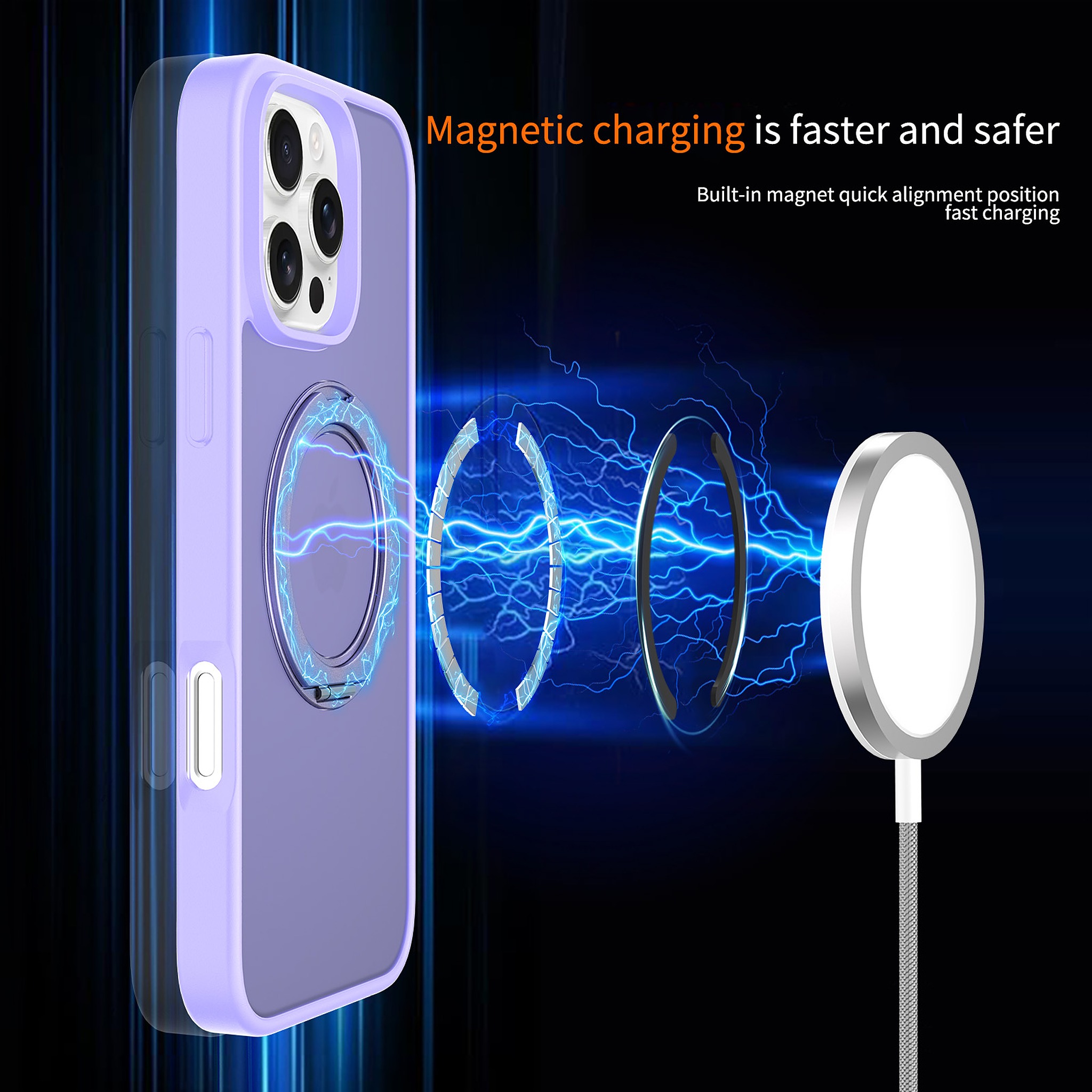 SendaFit Matte Skin-Feel 360° Stand Case for iPhone 16 Pro Max detail 20