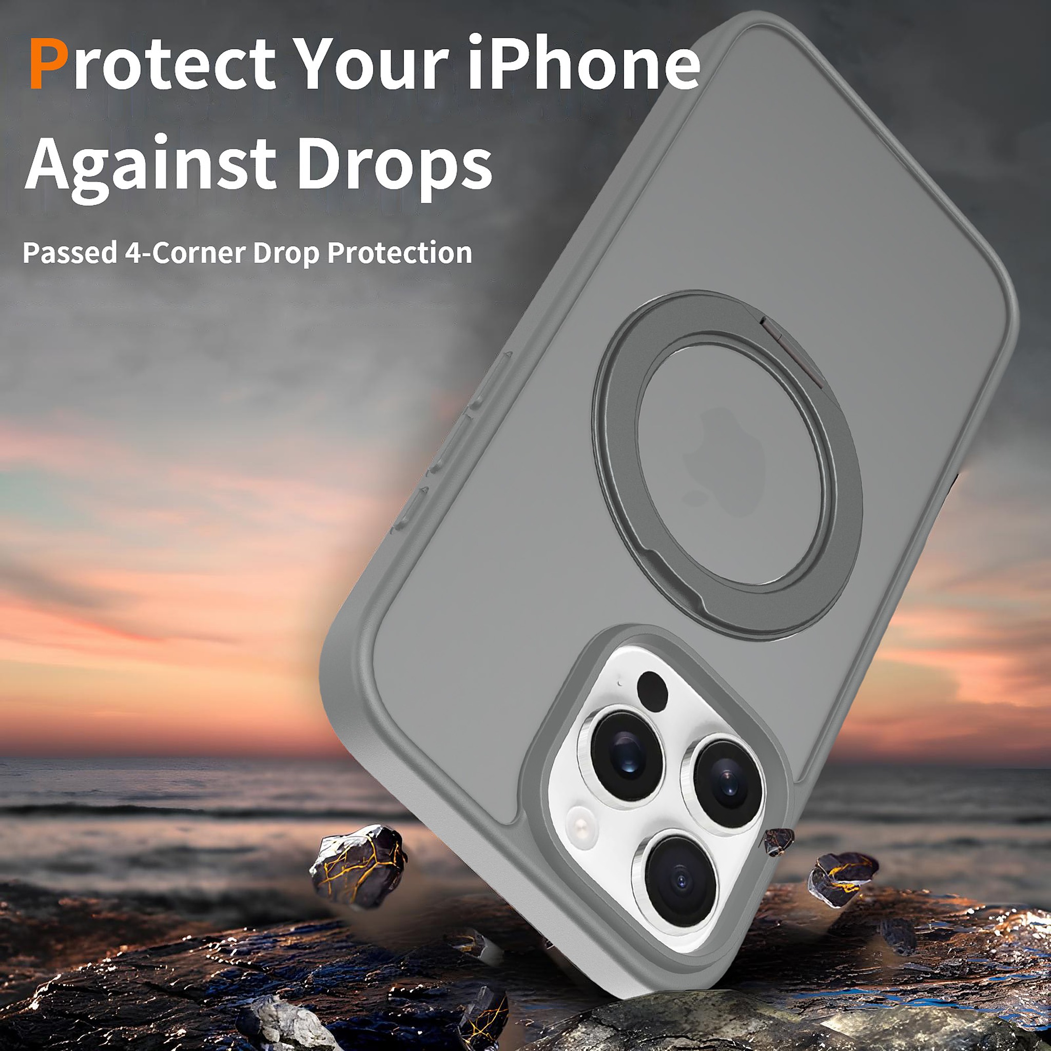 SendaFit Matte Skin-Feel 360° Stand Case for iPhone 16 Pro Max detail 21