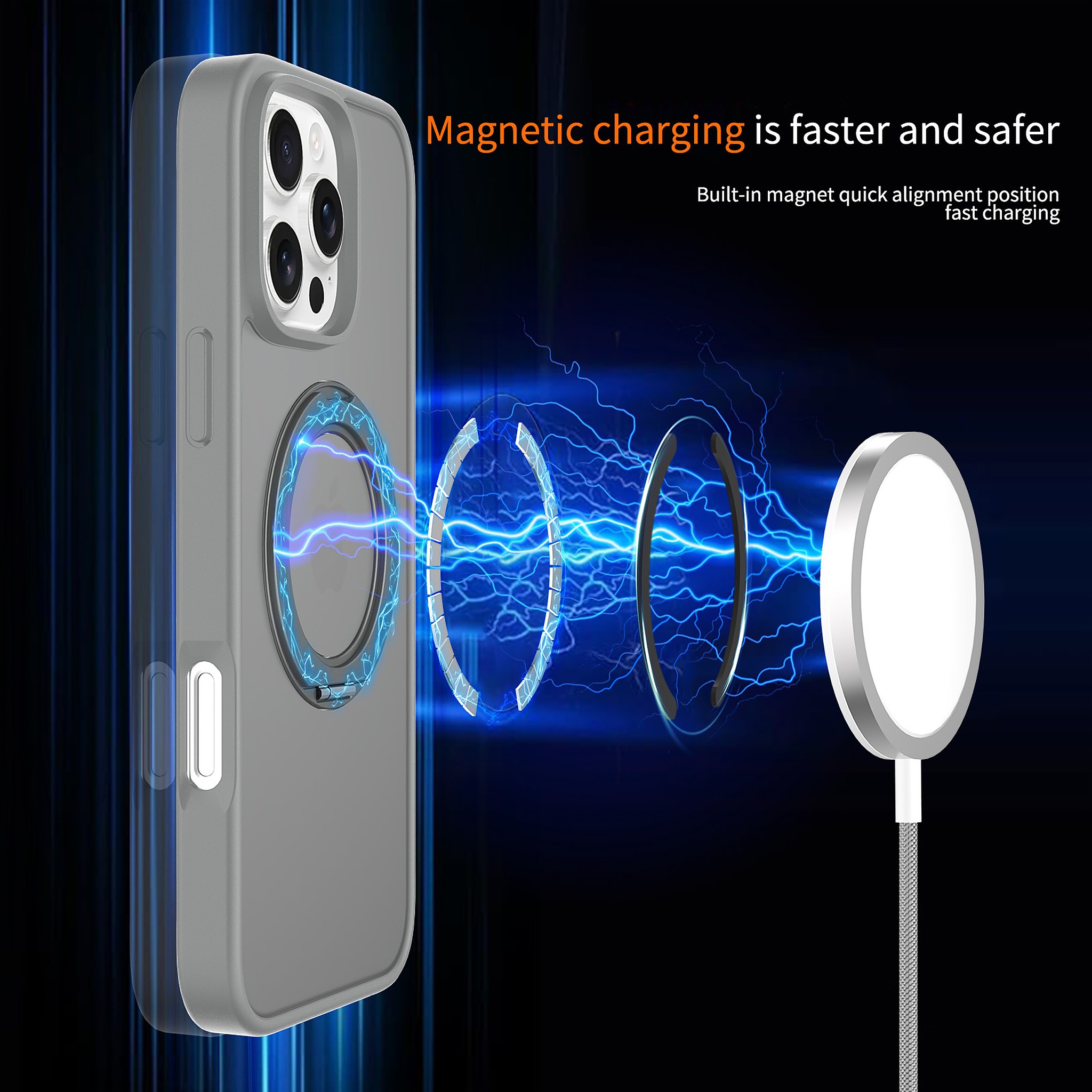 SendaFit Matte Skin-Feel 360° Stand Case for iPhone 16 Pro Max detail 25
