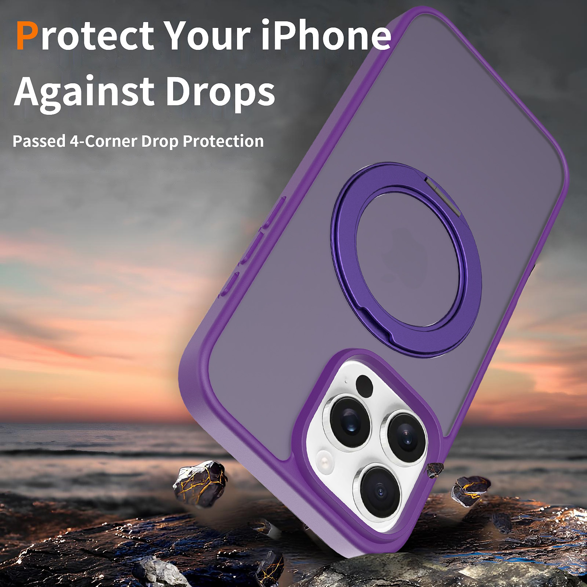 SendaFit Matte Skin-Feel 360° Stand Case for iPhone 16 Pro Max detail 30