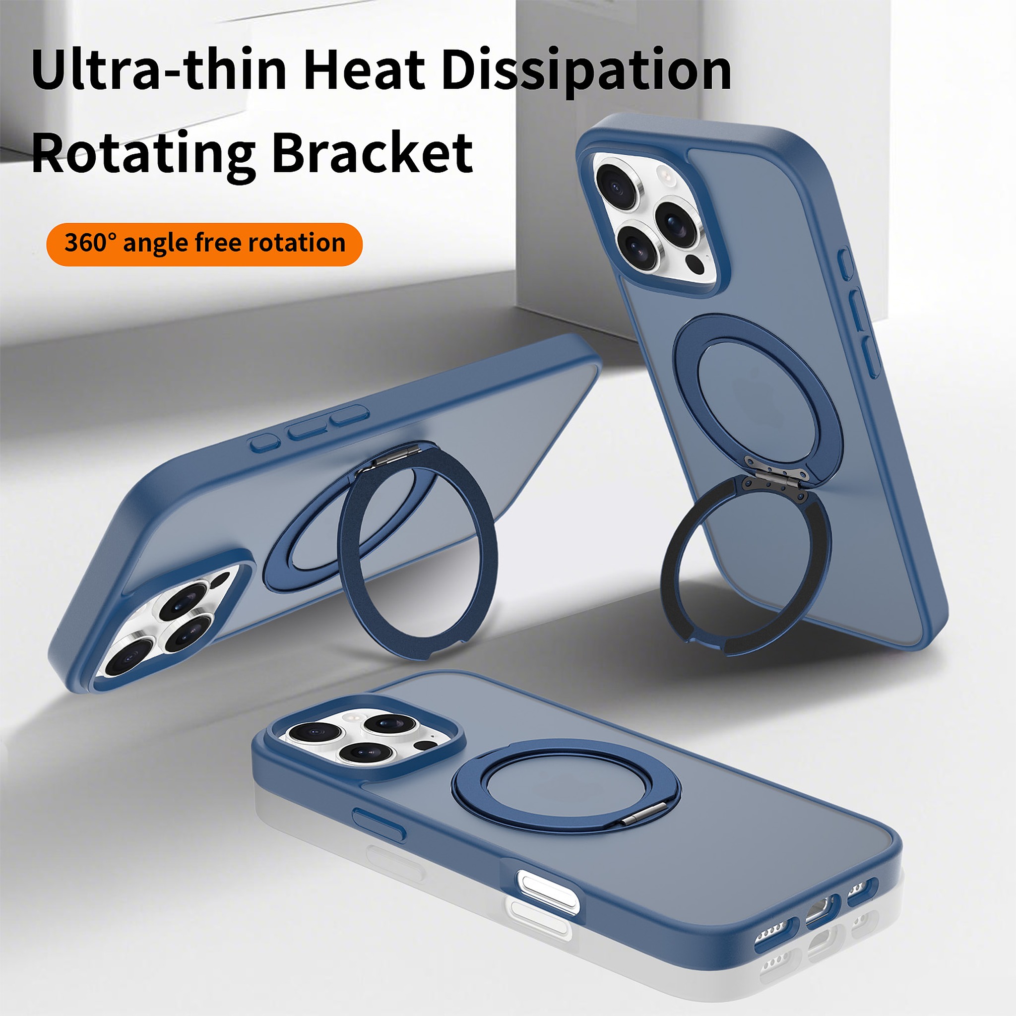SendaFit Matte Skin-Feel 360° Stand Case for iPhone 16 Pro Max detail 8