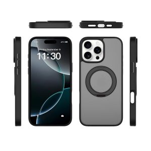 SendaFit Matte Skin-Feel 360° Stand Case for iPhone 16 Pro Max