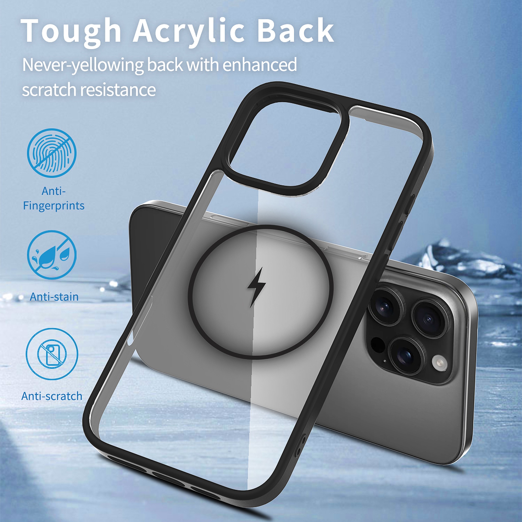 SendaFit Clear Two-in-One MagSafe Case for iPhone 16 Pro Max detail 5