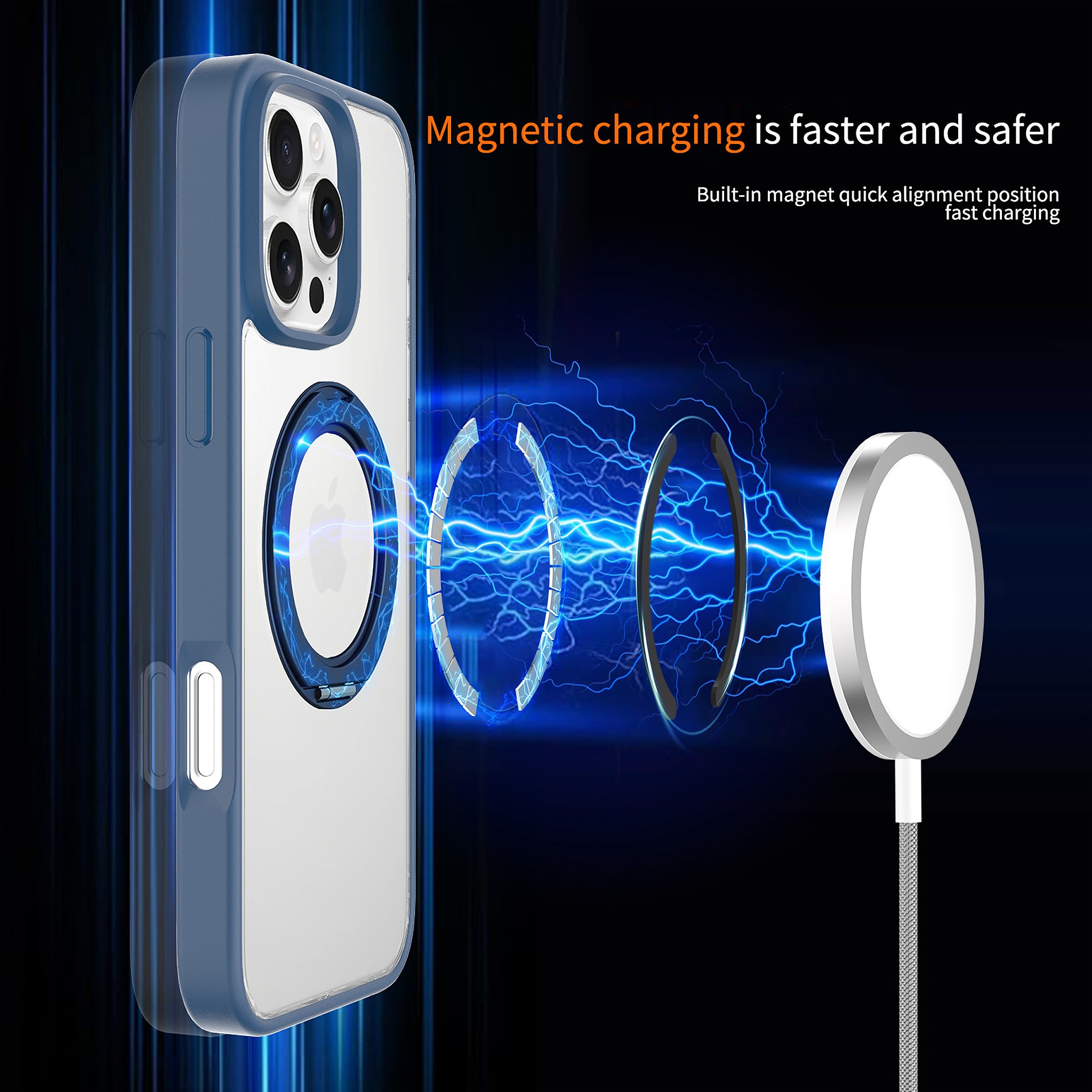 SendaFit Clear 360° Stand Case for iPhone 16 Pro Max detail 14