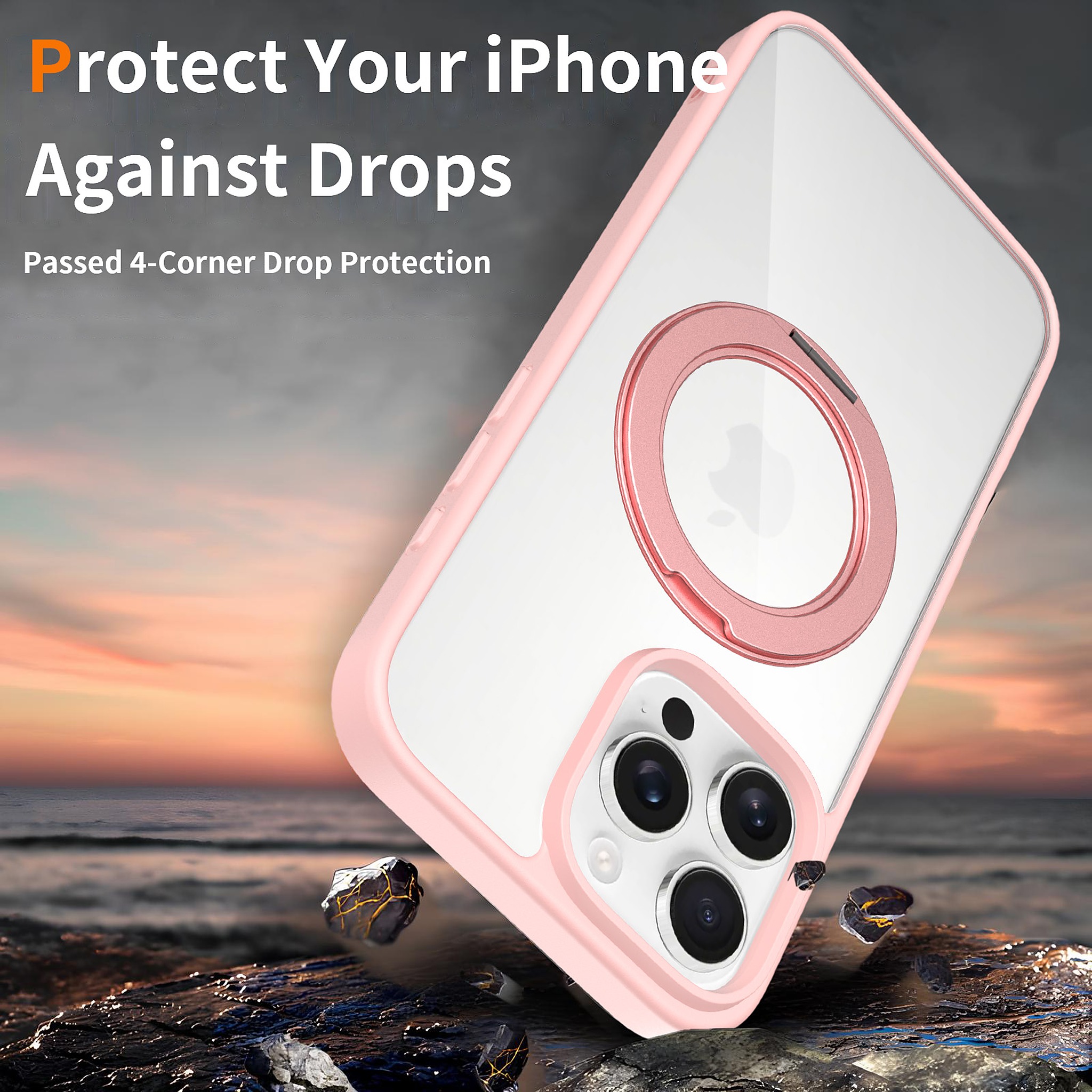 SendaFit Clear 360° Stand Case for iPhone 16 Pro Max detail 15