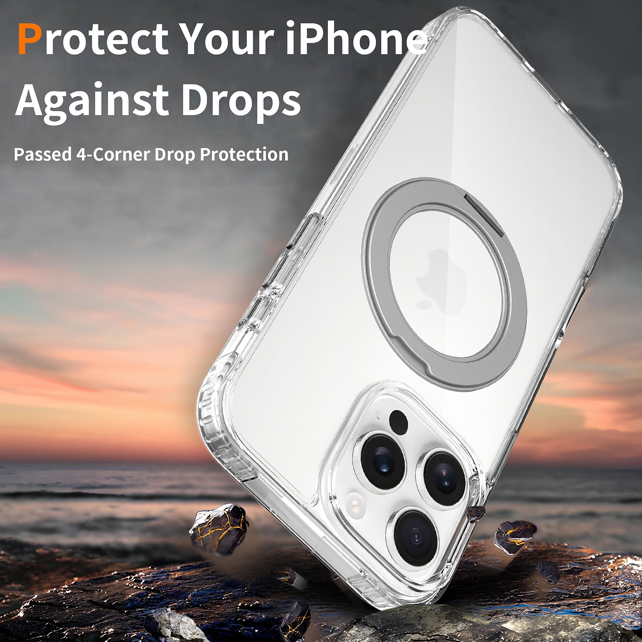 SendaFit Clear 360° Stand Case for iPhone 16 Pro Max detail 18