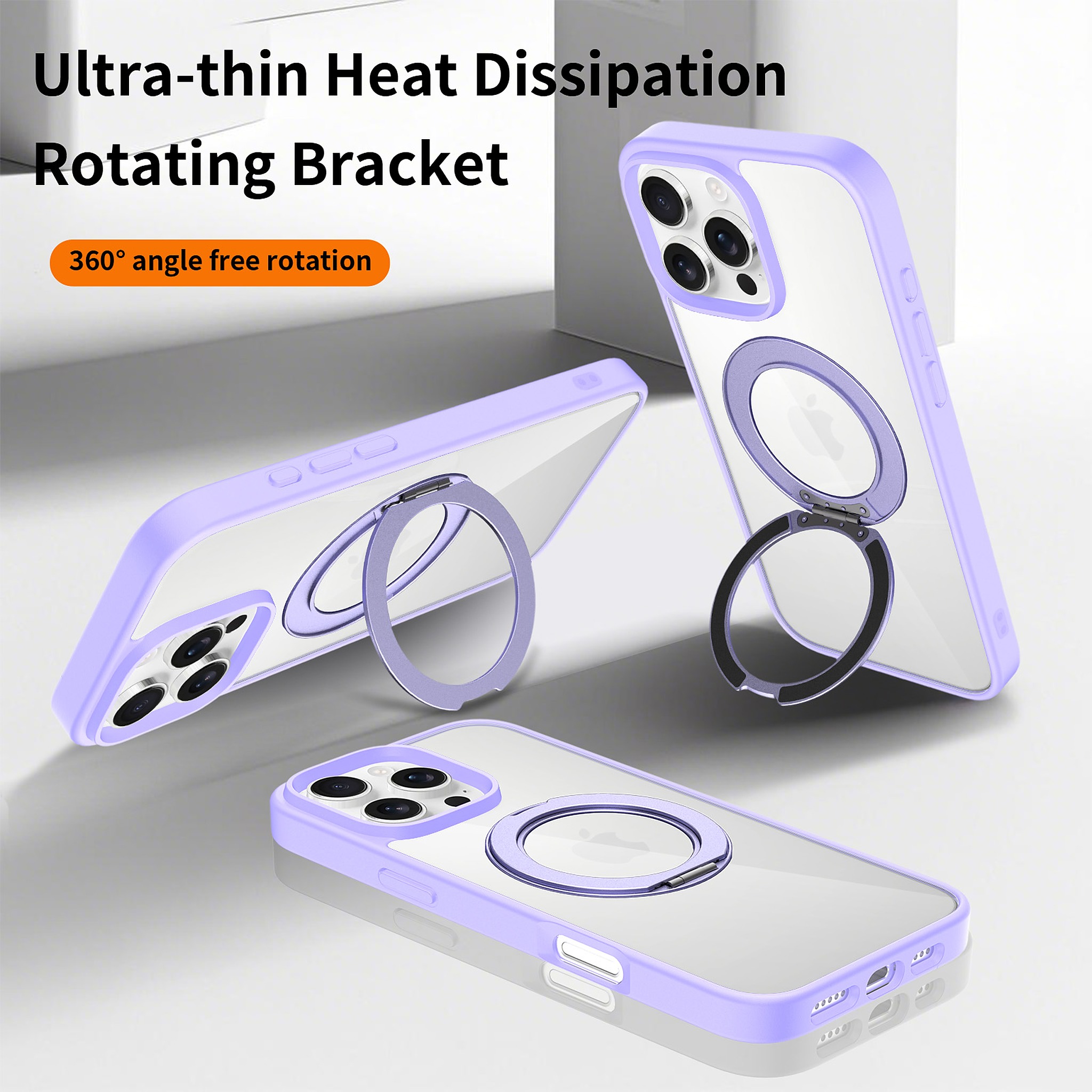 SendaFit Clear 360° Stand Case for iPhone 16 Pro Max detail 24