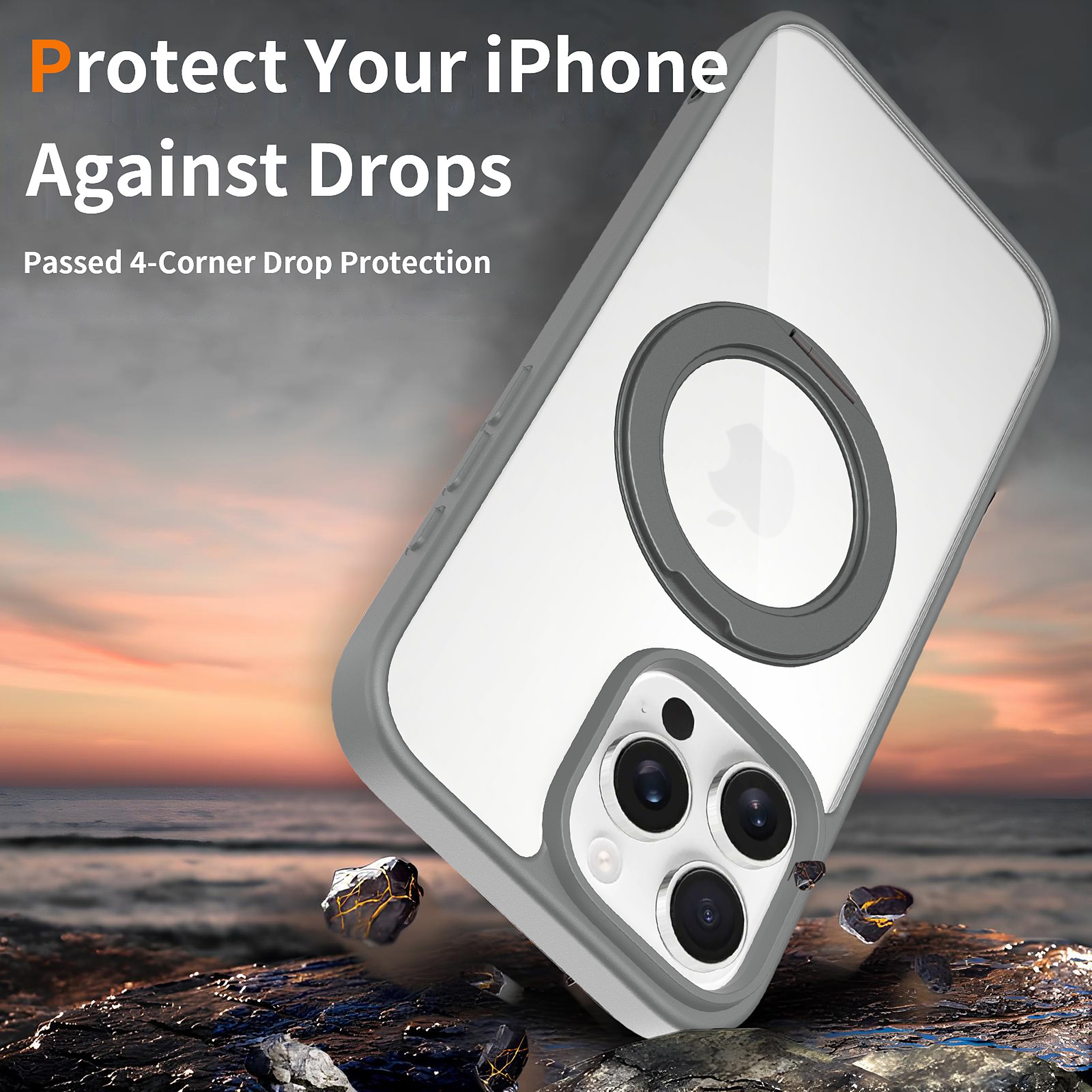 SendaFit Clear 360° Stand Case for iPhone 16 Pro Max detail 26