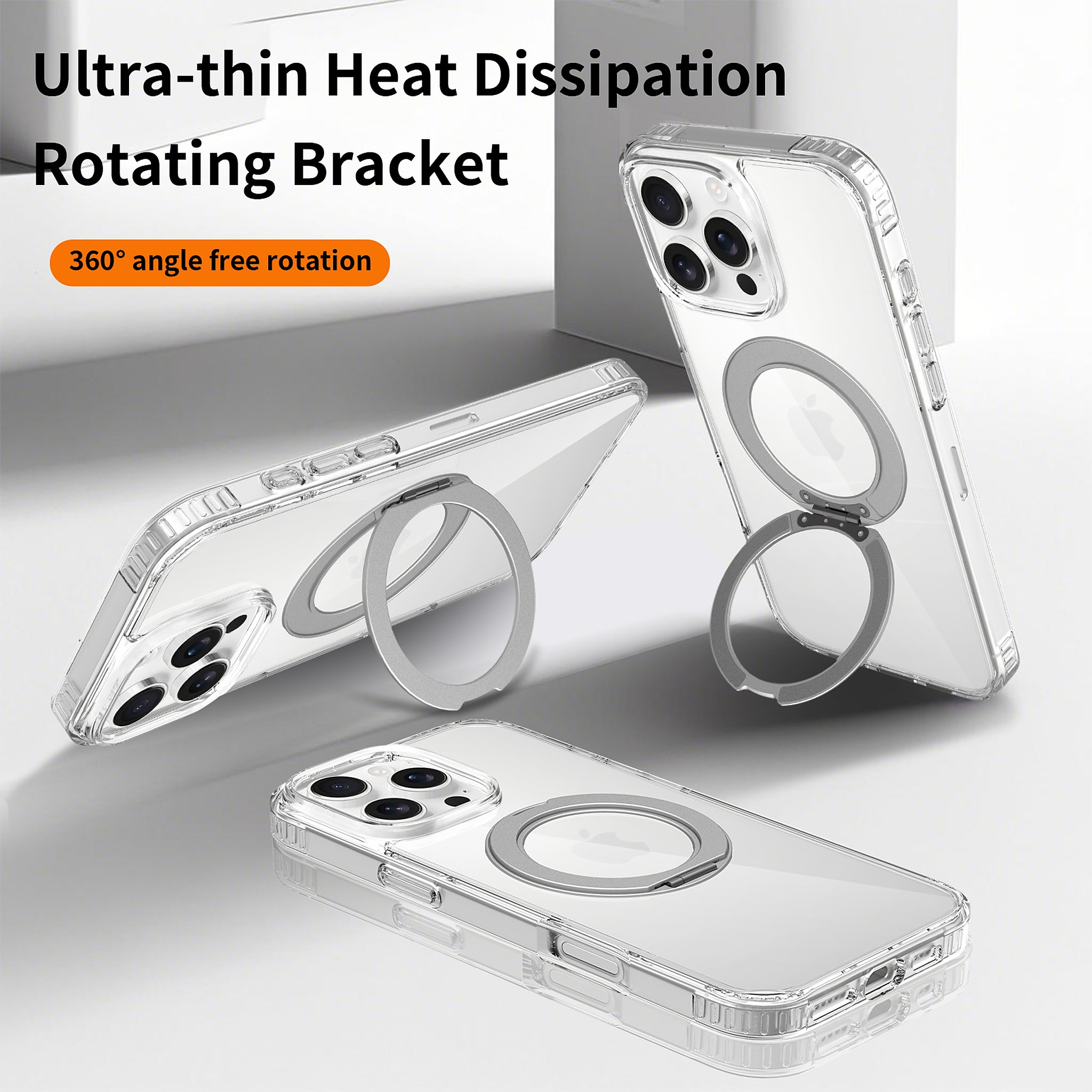 SendaFit Clear 360° Stand Case for iPhone 16 Pro Max detail 33