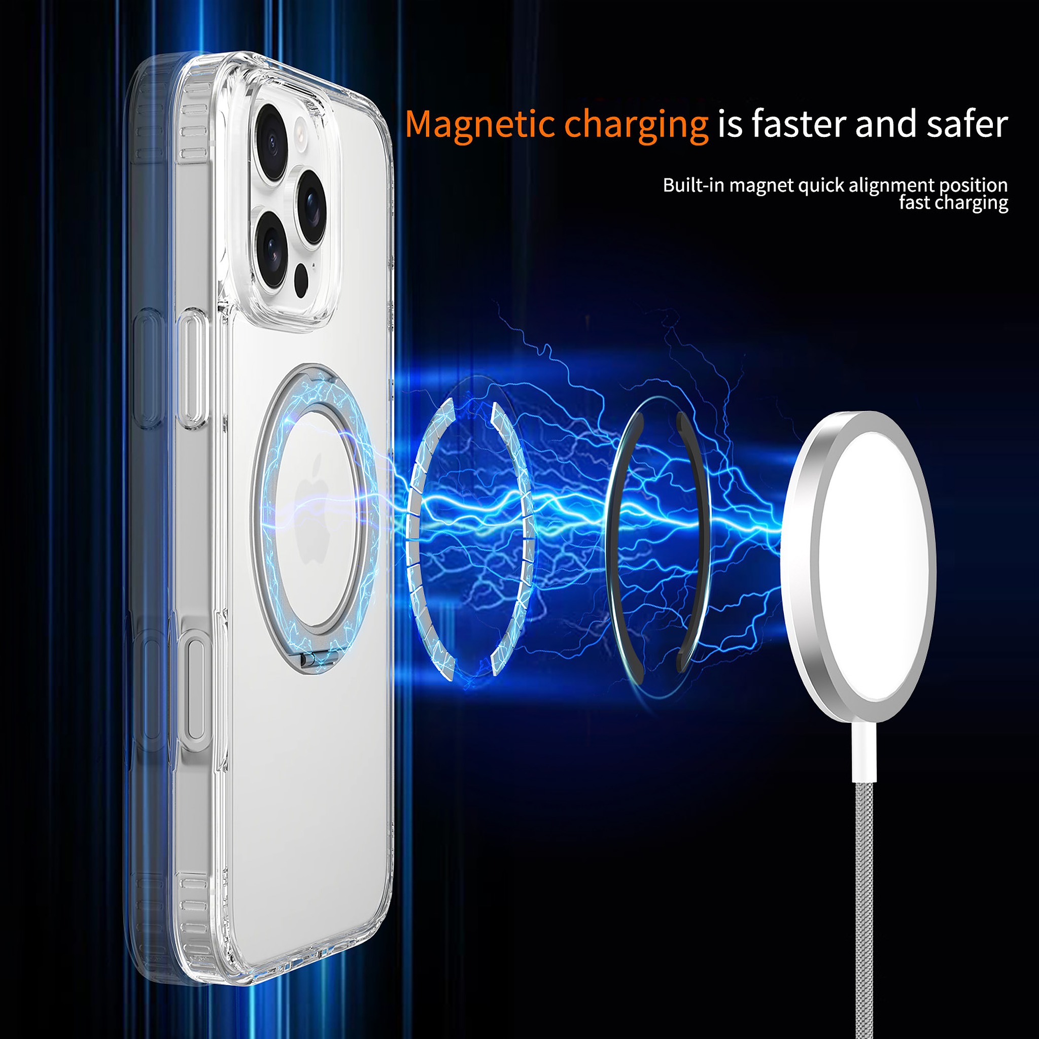 SendaFit Clear 360° Stand Case for iPhone 16 Pro Max detail 34
