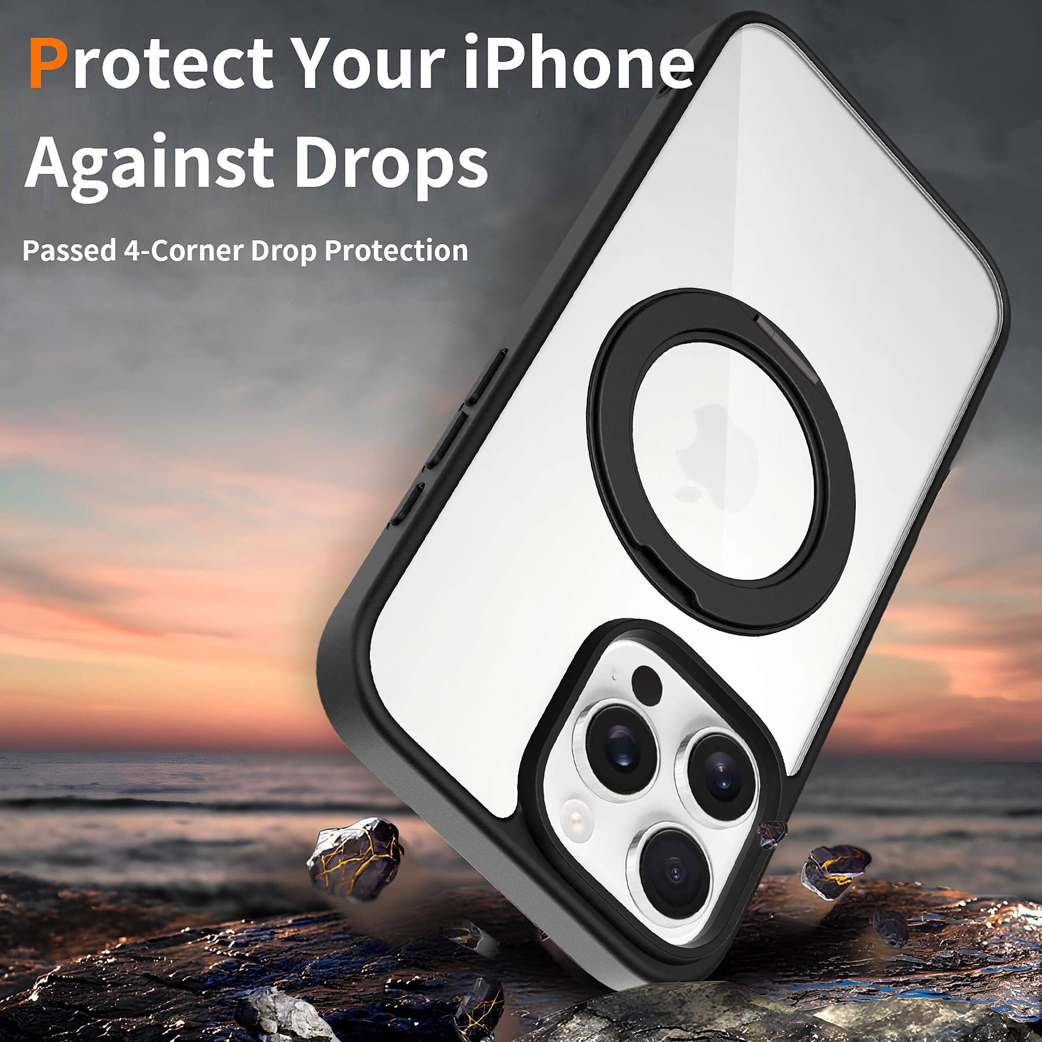 SendaFit Clear 360° Stand Case for iPhone 16 Pro Max detail 35