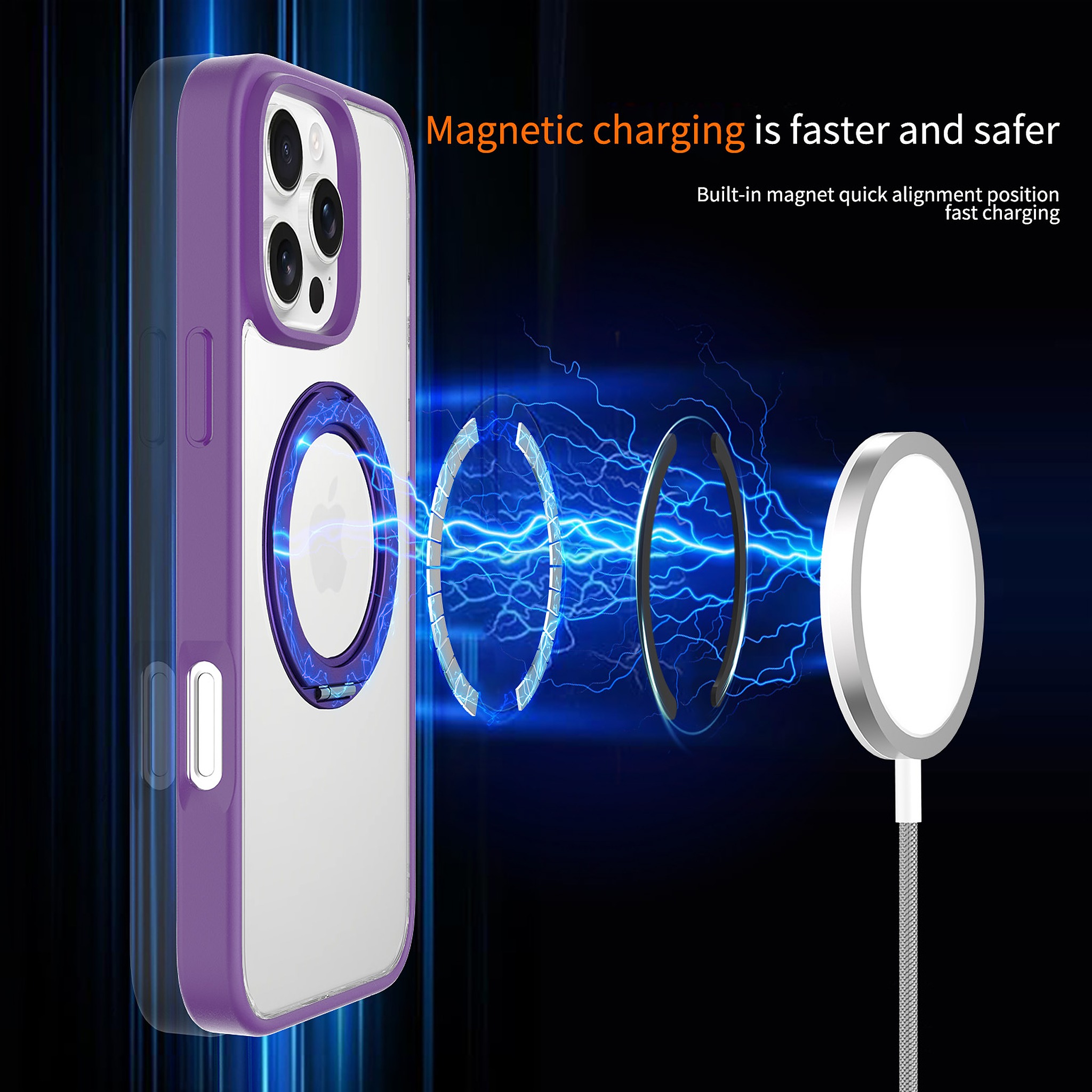 SendaFit Clear 360° Stand Case for iPhone 16 Pro Max detail 9