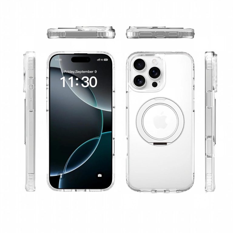SendaFit Clear 360° Stand Case for iPhone 16 Pro Max