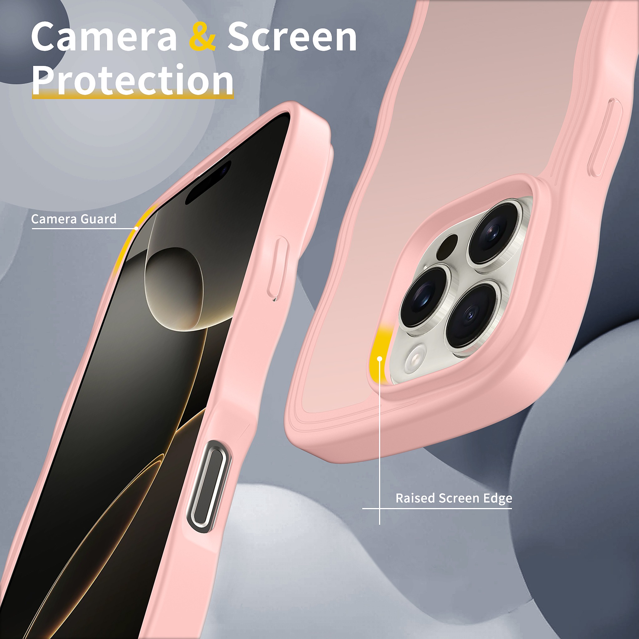 SendaFit Wavy Matte Case for iPhone 16 Pro Max (Orange Accent) detail 12