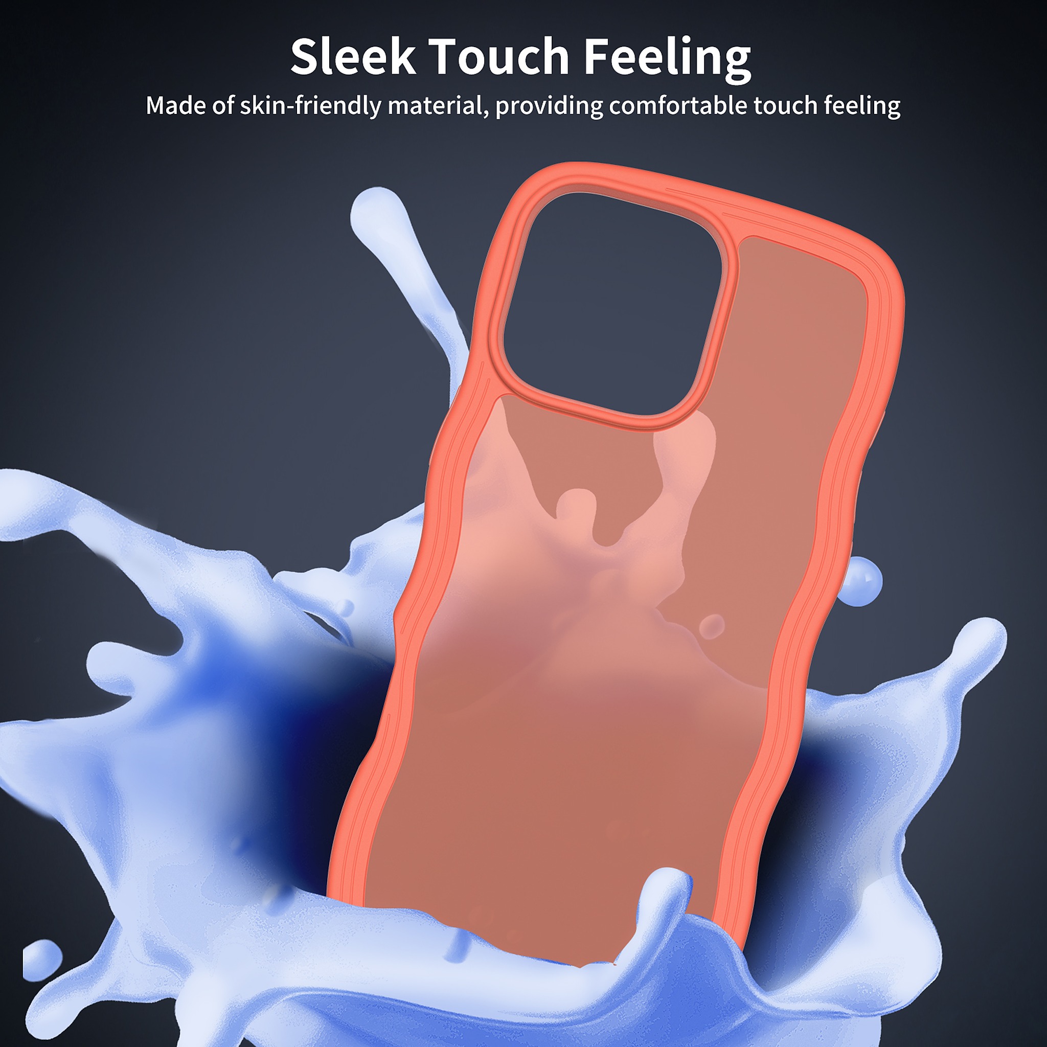 SendaFit Wavy Matte Case for iPhone 16 Pro Max (Orange Accent) detail 17