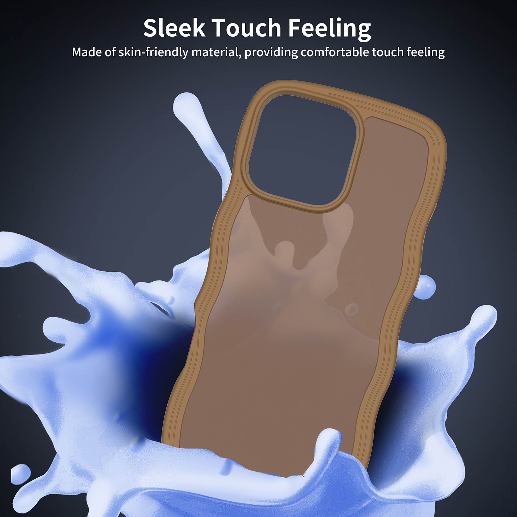 SendaFit Wavy Matte Case for iPhone 16 Pro Max (Orange Accent) detail 2