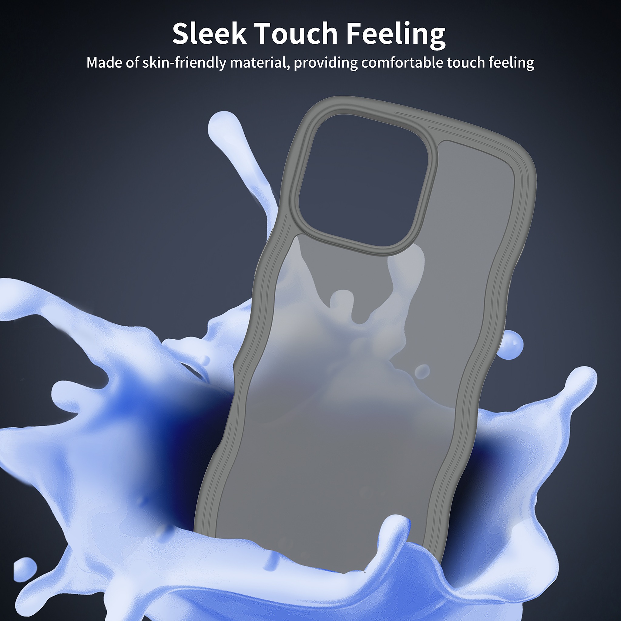 SendaFit Wavy Matte Case for iPhone 16 Pro Max (Orange Accent) detail 4