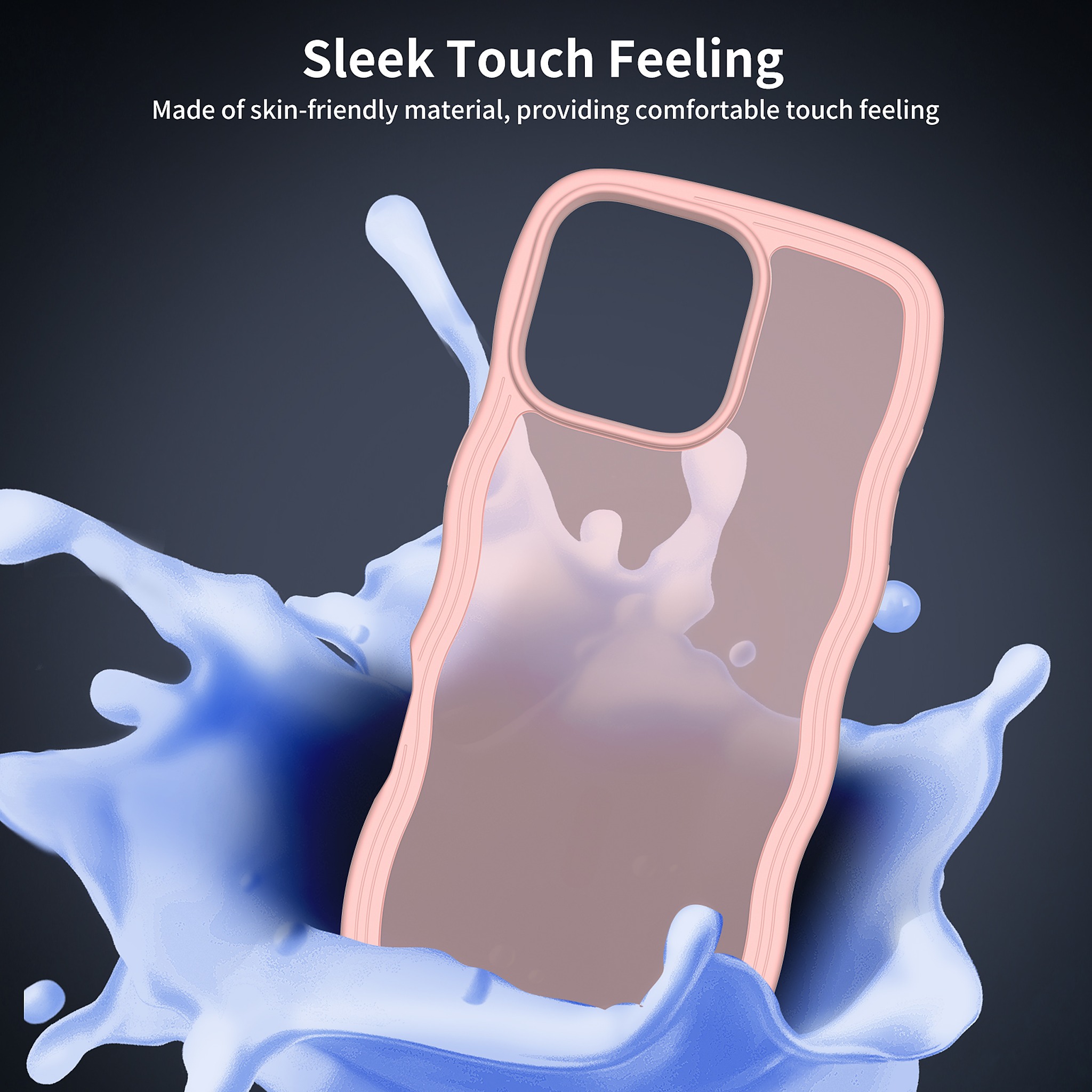 SendaFit Wavy Matte Case for iPhone 16 Pro Max (Orange Accent) detail 5