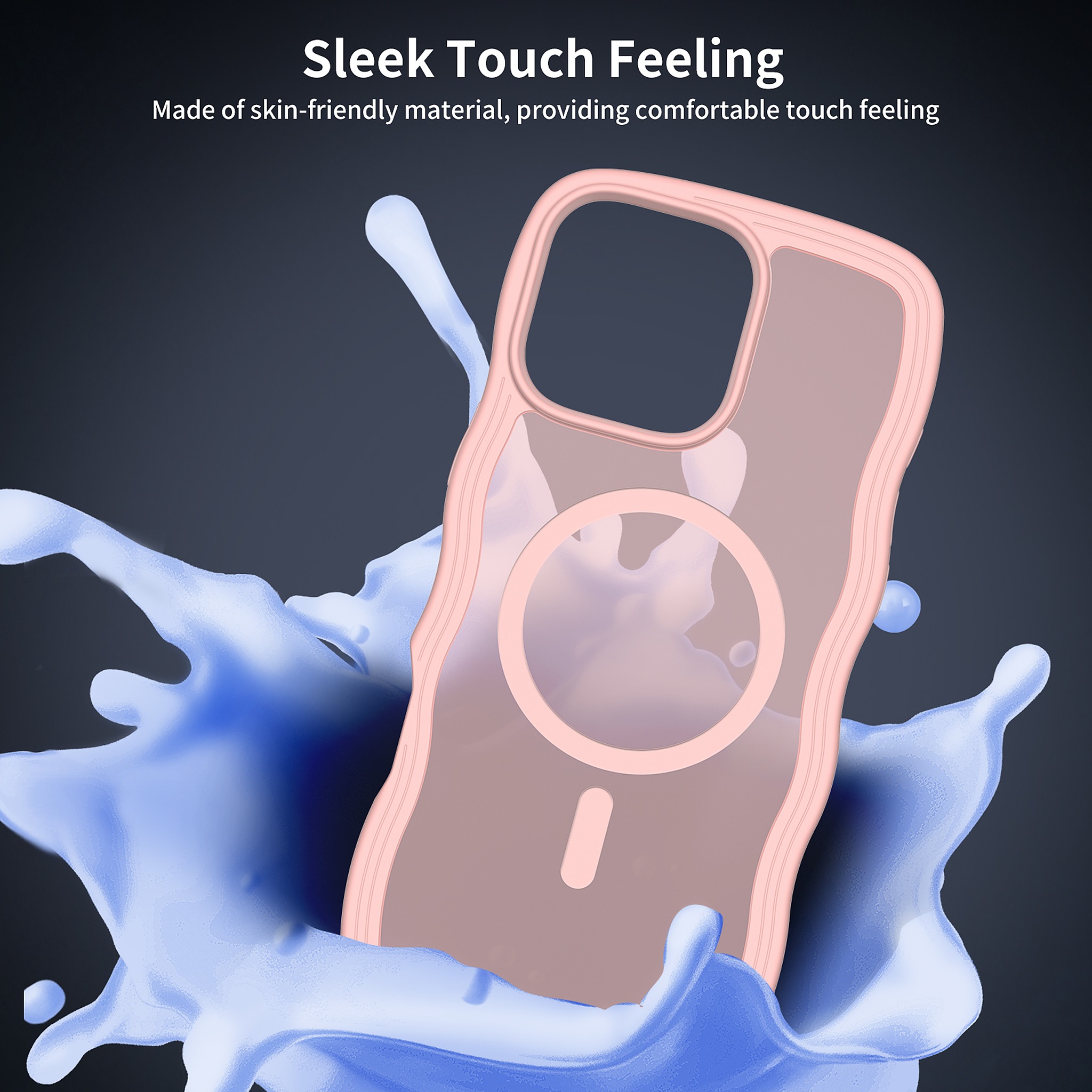 SendaFit Wavy Matte MagSafe Case for iPhone 16 Pro Max (Orange Accent) detail 12