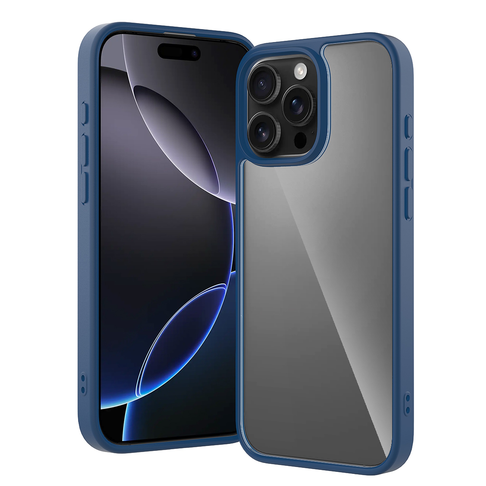 SendaFit Clear Two-in-One Case for iPhone 16 Pro Max - Royal Blue
