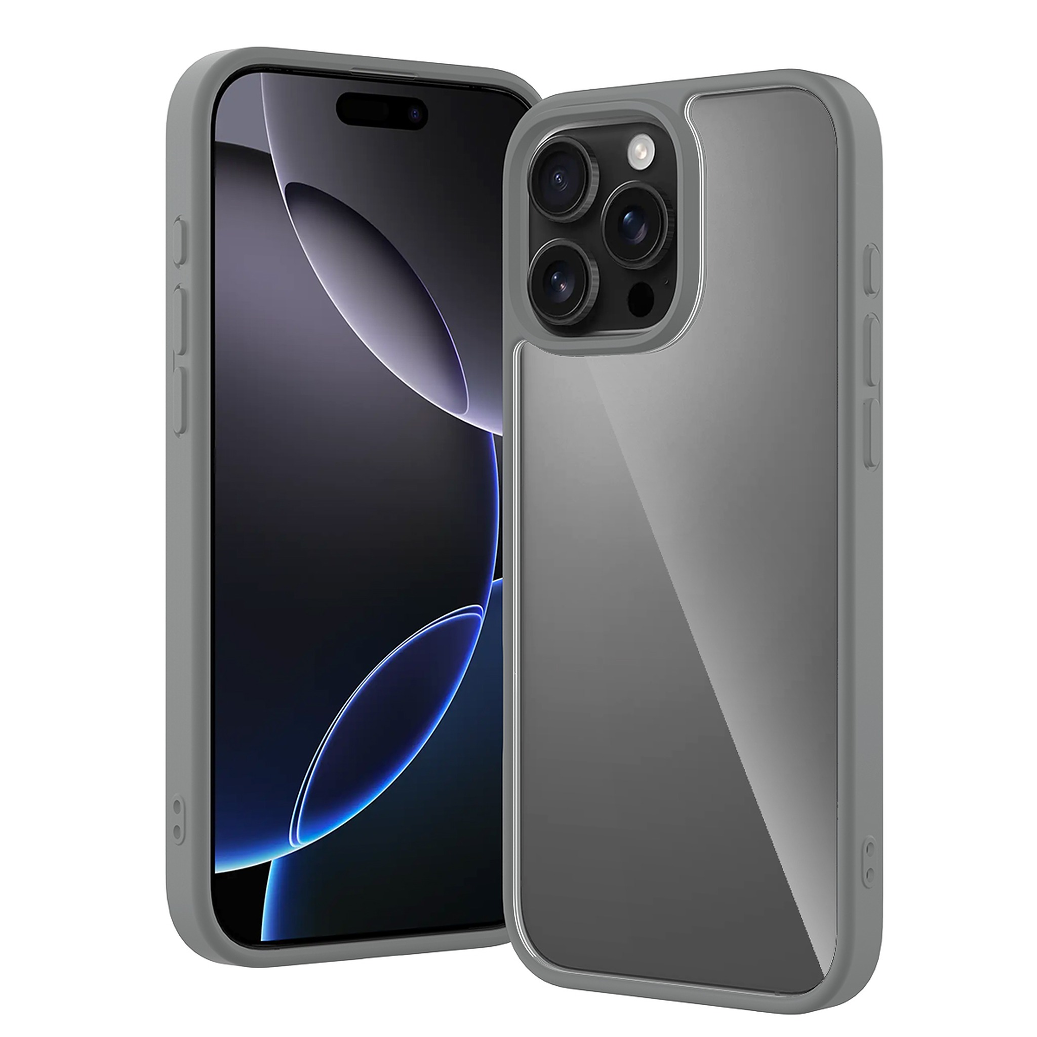 SendaFit Clear Two-in-One Case for iPhone 16 Pro Max - Dark Gray