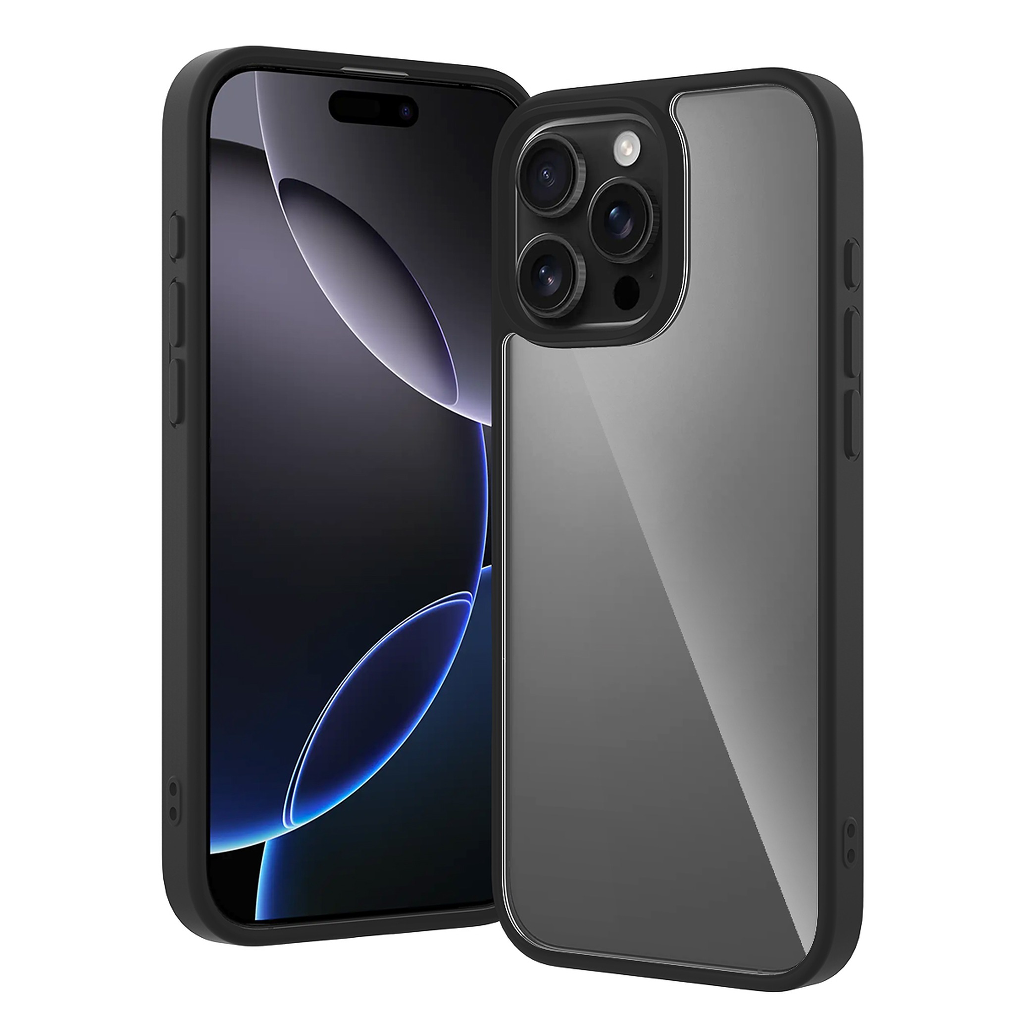 SendaFit Clear Two-in-One Case for iPhone 16 Pro Max - Matte Black