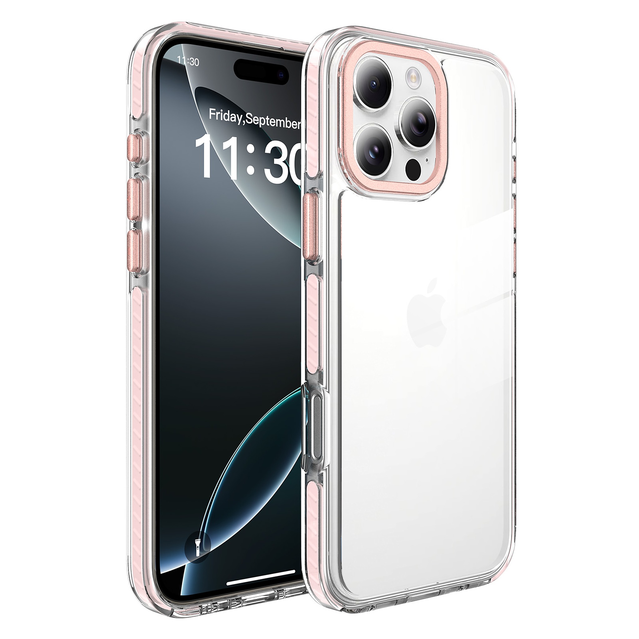 SendaFit Iridescent Two-Tone Case for iPhone 16 Pro Max - Light Pink