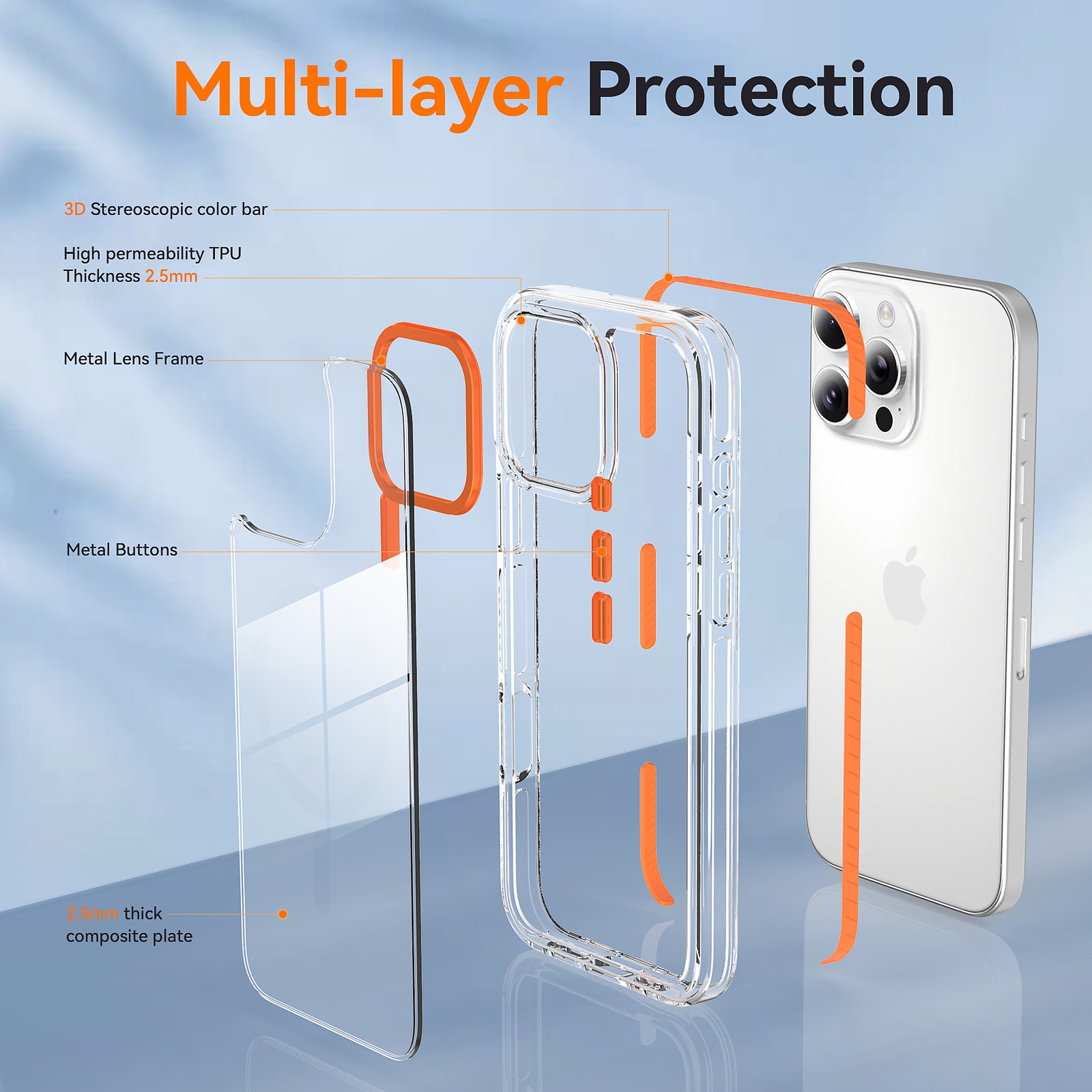SendaFit Iridescent Two-Tone Case for iPhone 16 Pro Max detail 13