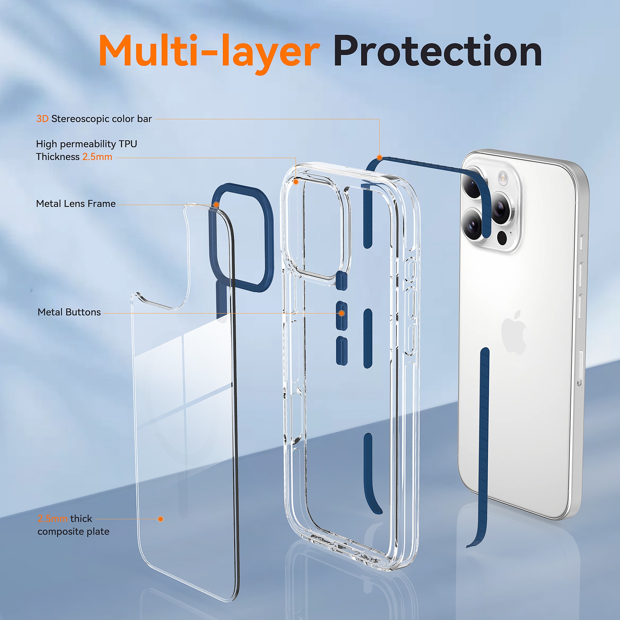 SendaFit Iridescent Two-Tone Case for iPhone 16 Pro Max detail 3