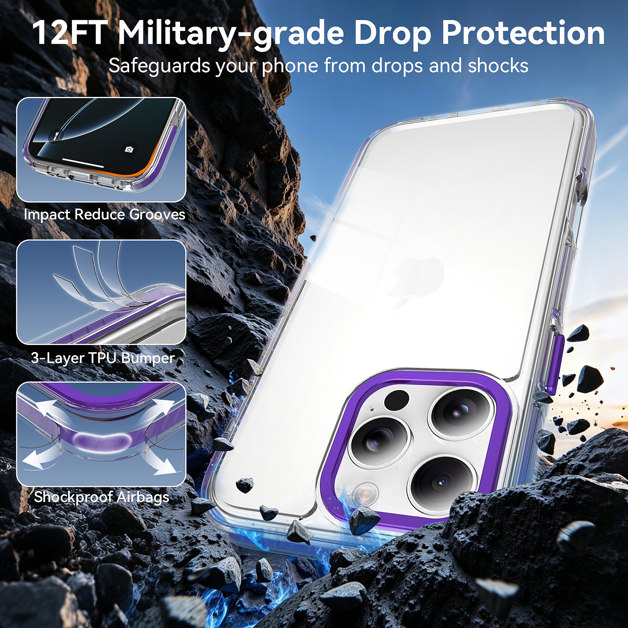 SendaFit Iridescent Two-Tone Case for iPhone 16 Pro Max detail 7