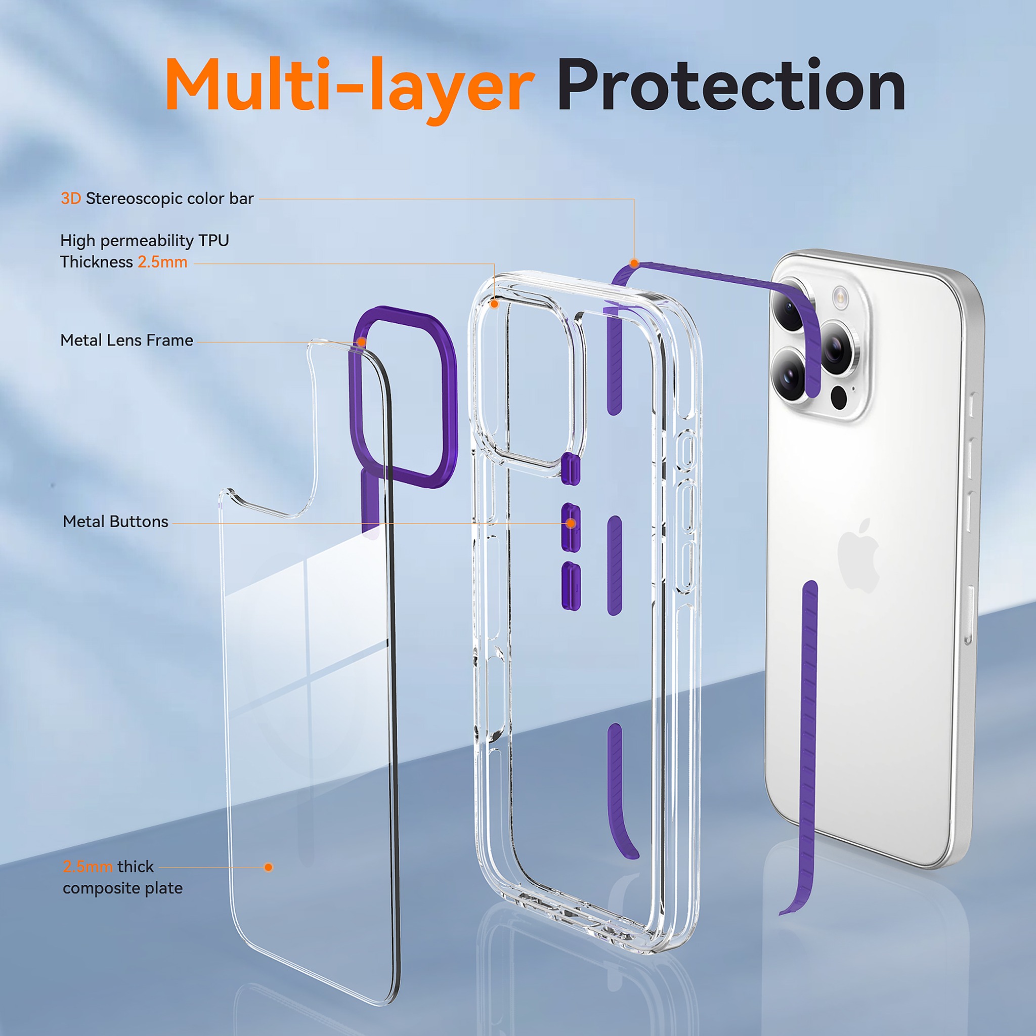 SendaFit Iridescent Two-Tone Case for iPhone 16 Pro Max detail 8