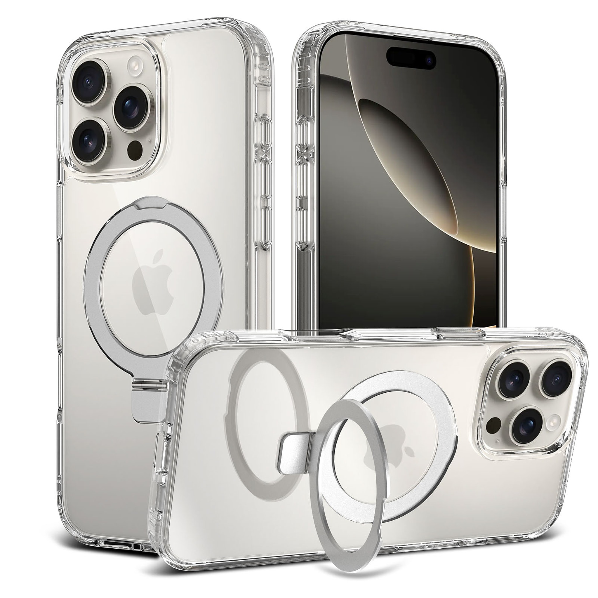 SendaFit Clear Racket-Stand Case for iPhone 16 Pro Max - Transparent