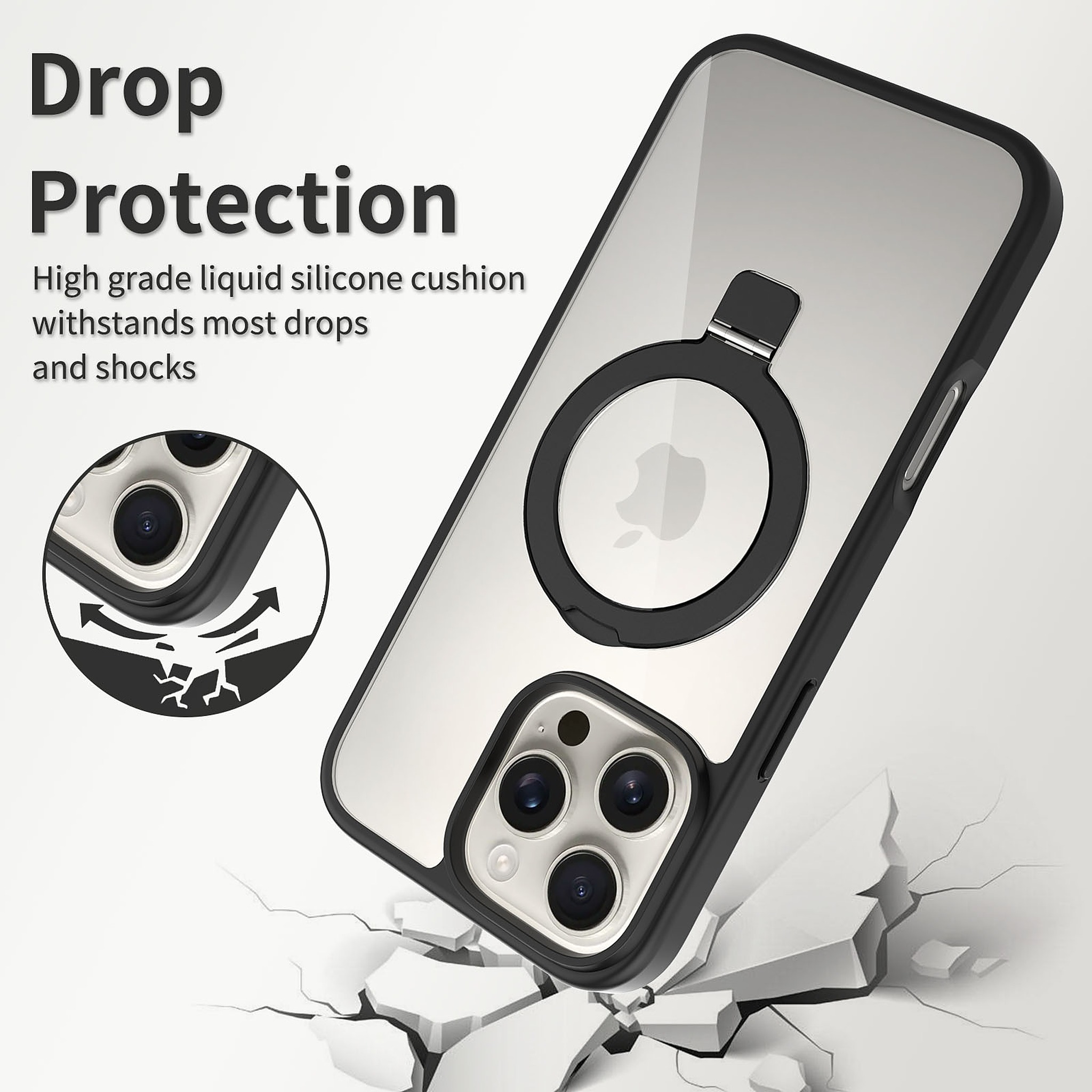 SendaFit Clear Racket-Stand Case for iPhone 16 Pro Max detail 10