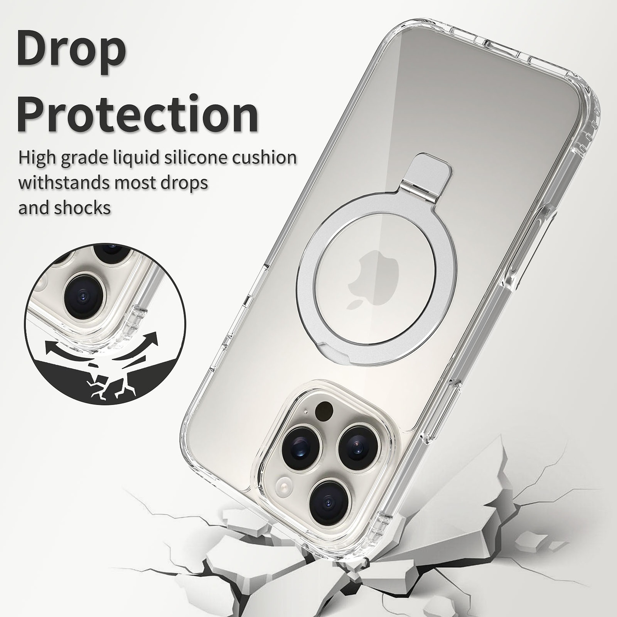 SendaFit Clear Racket-Stand Case for iPhone 16 Pro Max detail 18