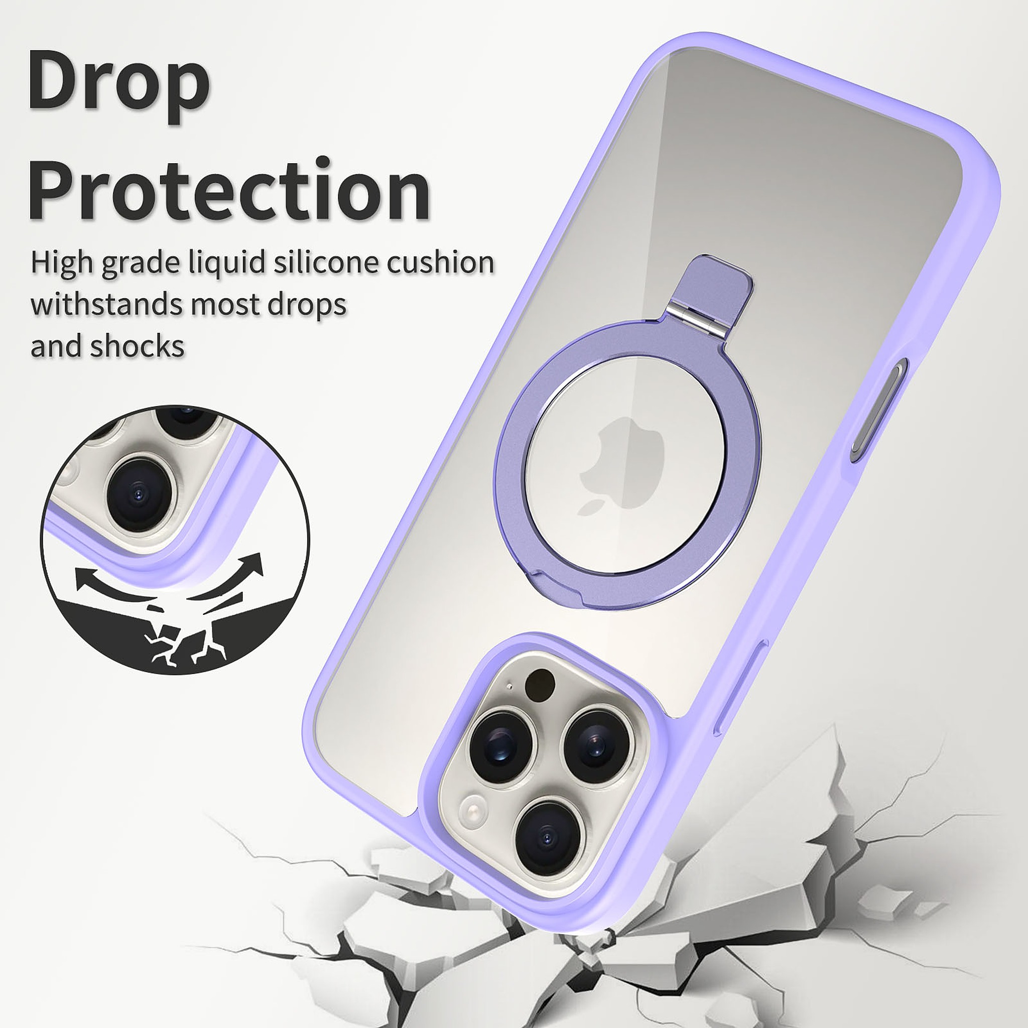 SendaFit Clear Racket-Stand Case for iPhone 16 Pro Max detail 2