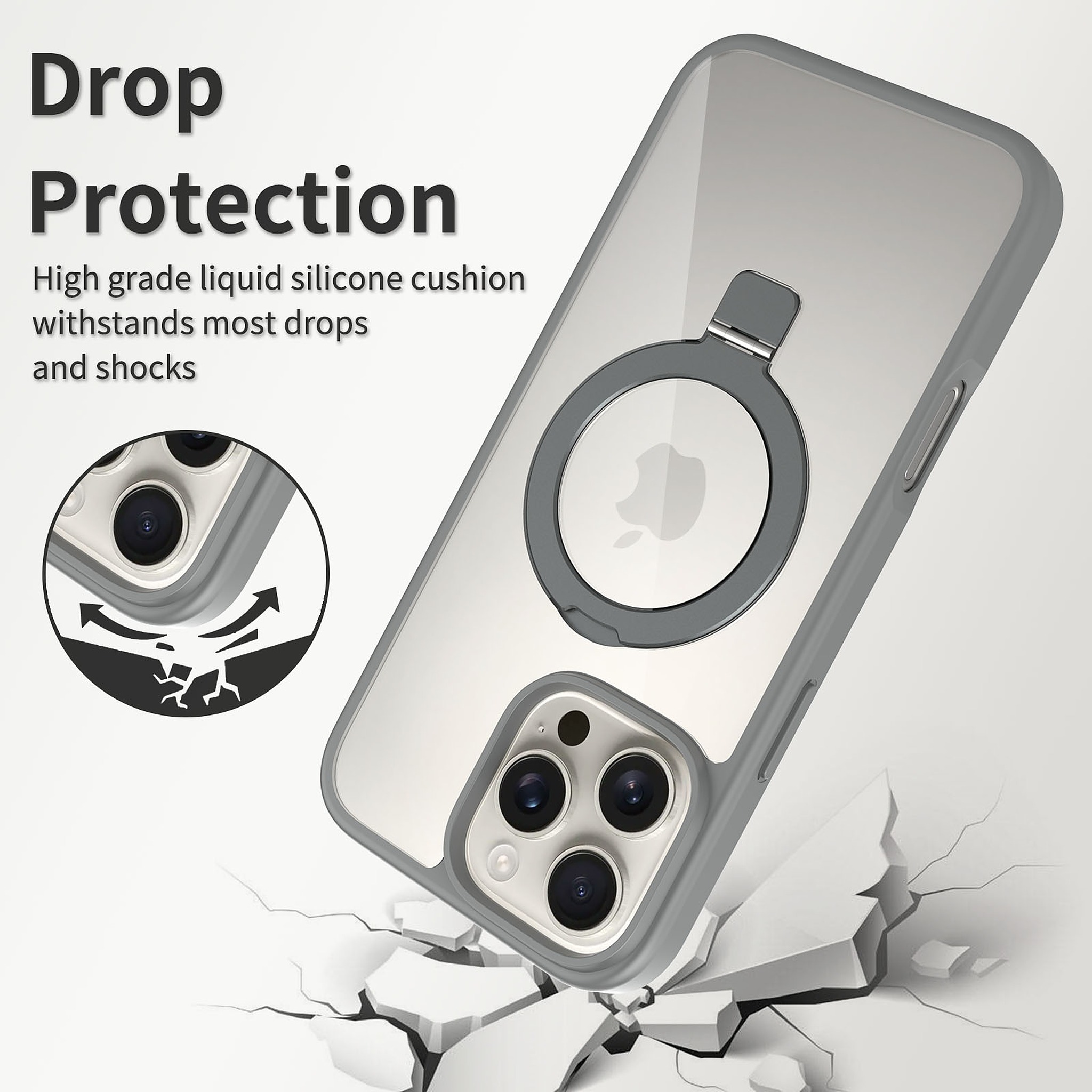 SendaFit Clear Racket-Stand Case for iPhone 16 Pro Max detail 22