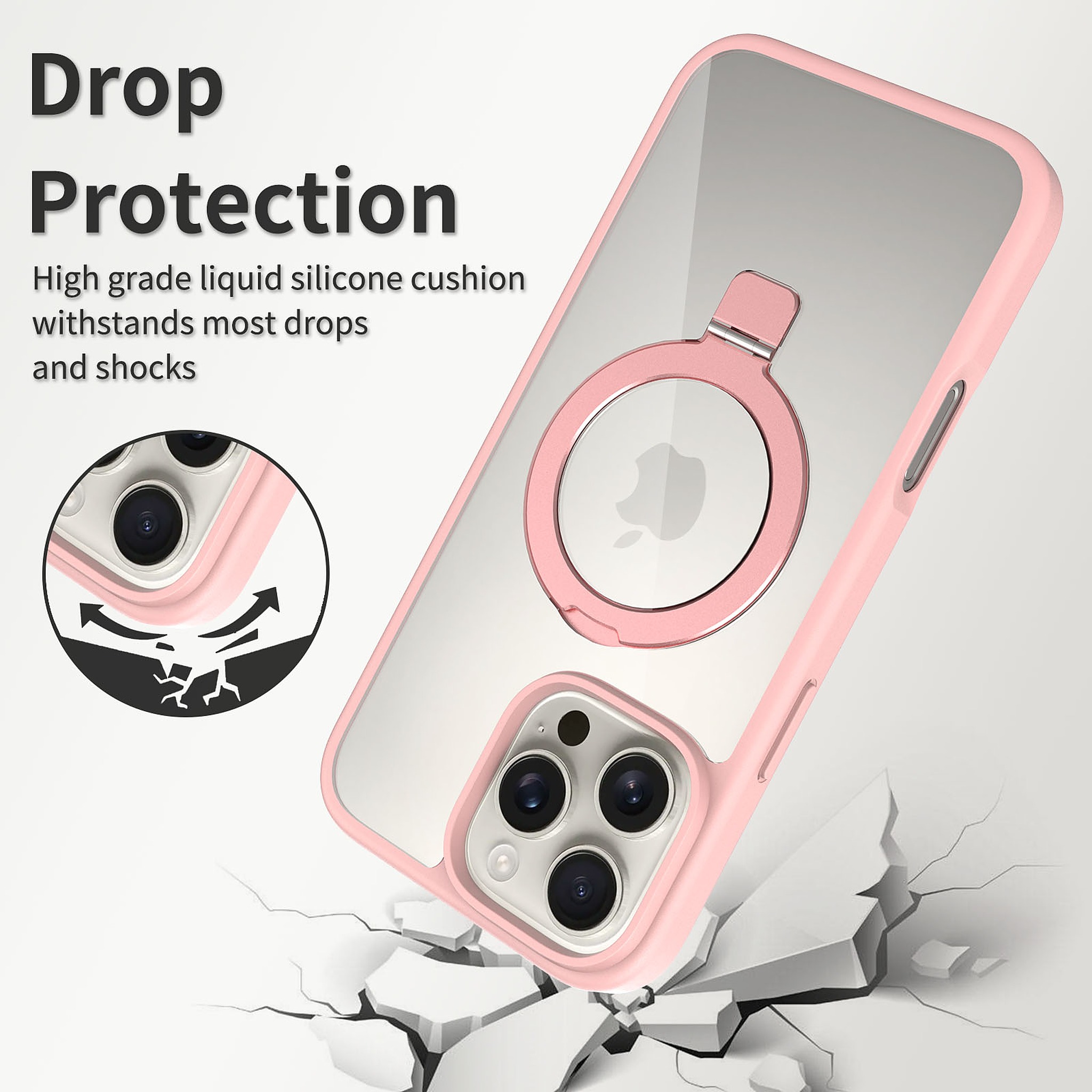 SendaFit Clear Racket-Stand Case for iPhone 16 Pro Max detail 6