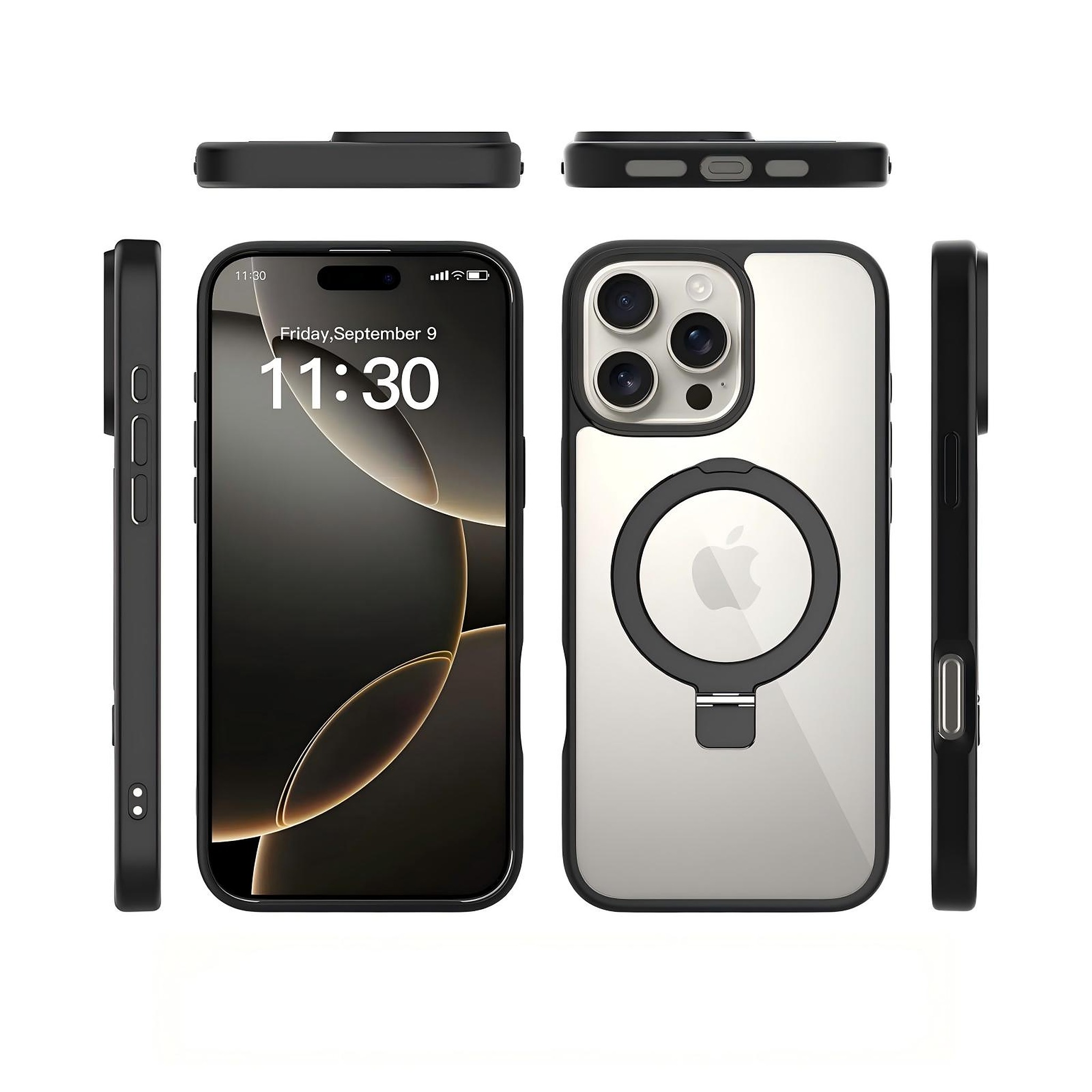 SendaFit Clear Racket-Stand Case for iPhone 16 Pro Max