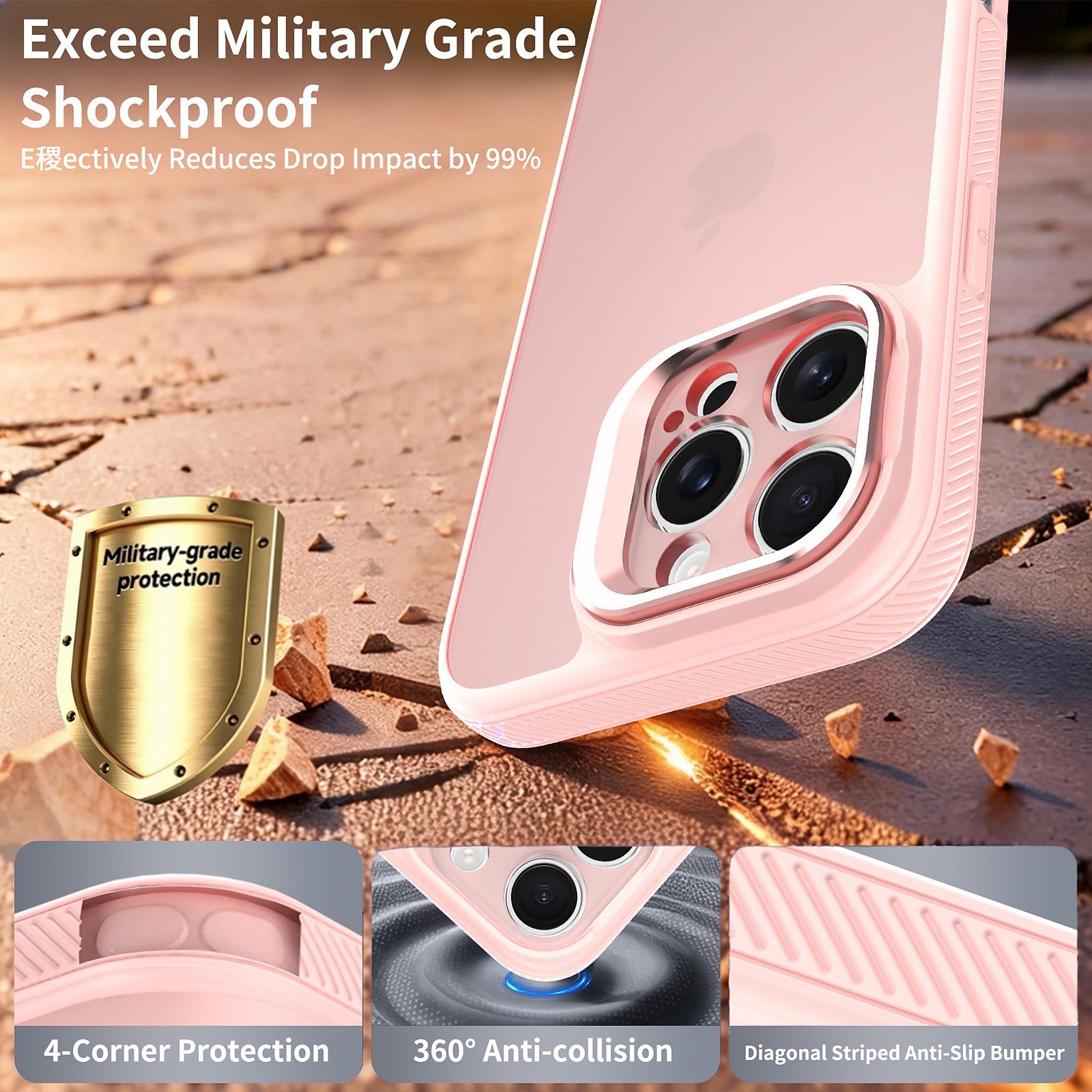 SendaFit Precise-Cutout Camera Stand Case for iPhone 16 Pro Max (001 Batch) detail 4