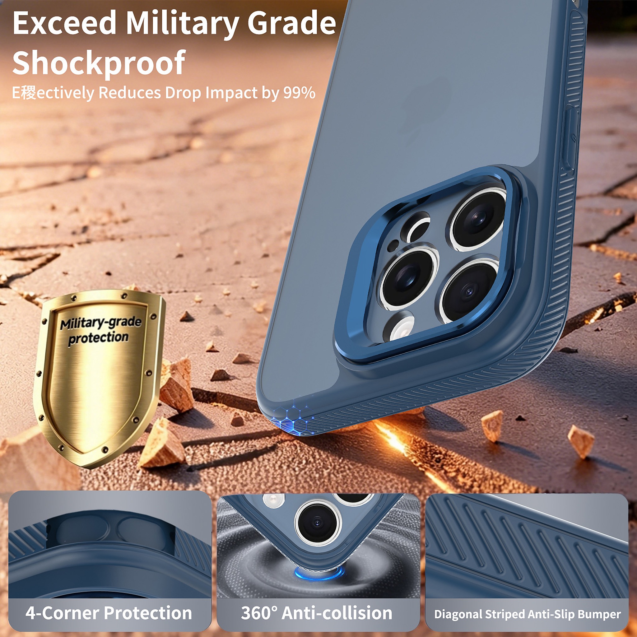 SendaFit Precise-Cutout Camera Stand Case for iPhone 16 Pro Max (001 Batch) detail 5