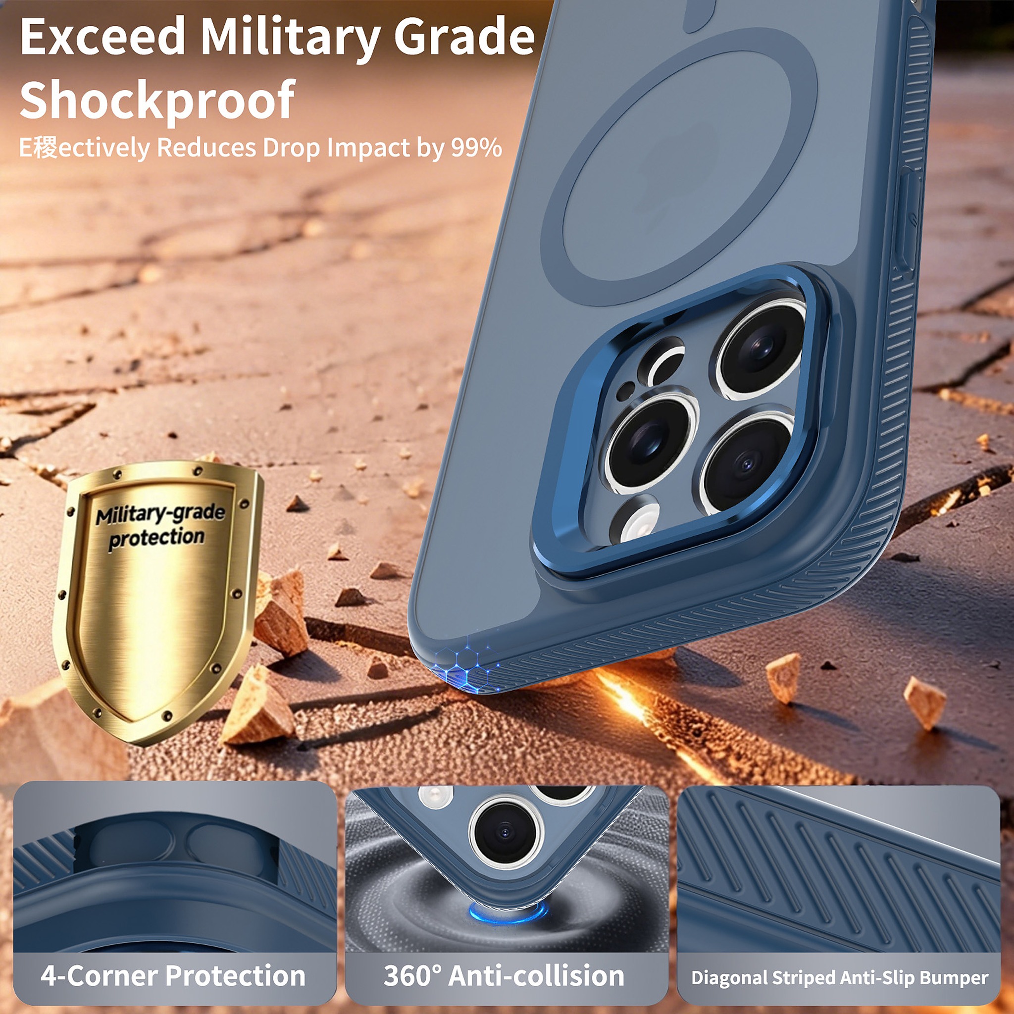 SendaFit Precise-Cutout Camera Stand MagSafe Case for iPhone 16 Pro Max (002 Batch) detail 5