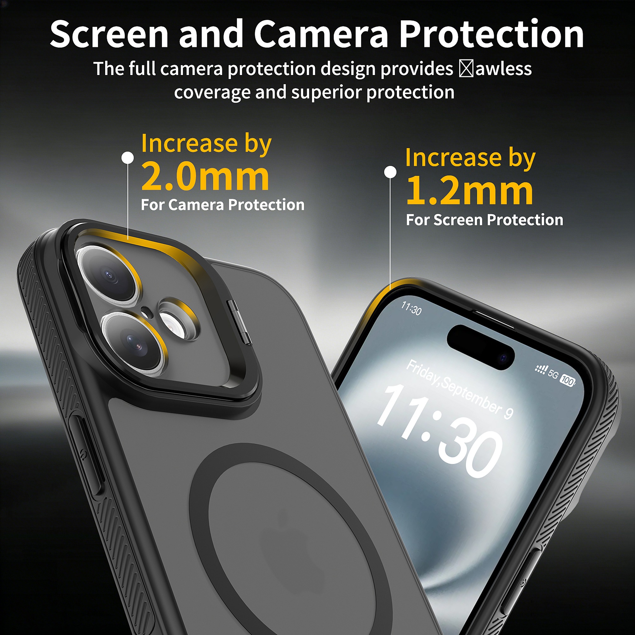 SendaFit Precise-Cutout Camera Stand MagSafe Case for iPhone 16 Plus detail 2