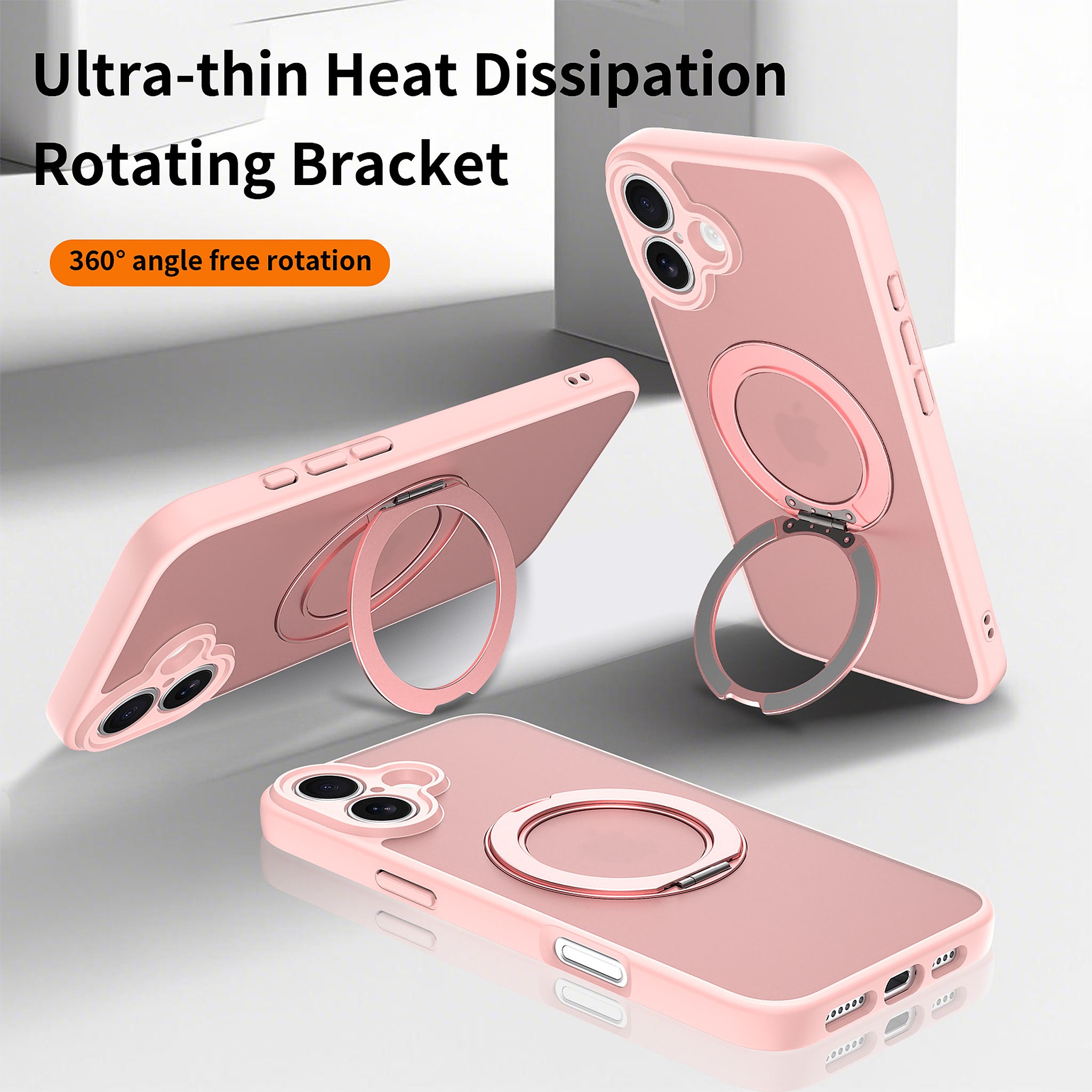 SendaFit Precise-Cutout Matte Skin-Feel 360° Stand Case for iPhone 16 Plus detail 20