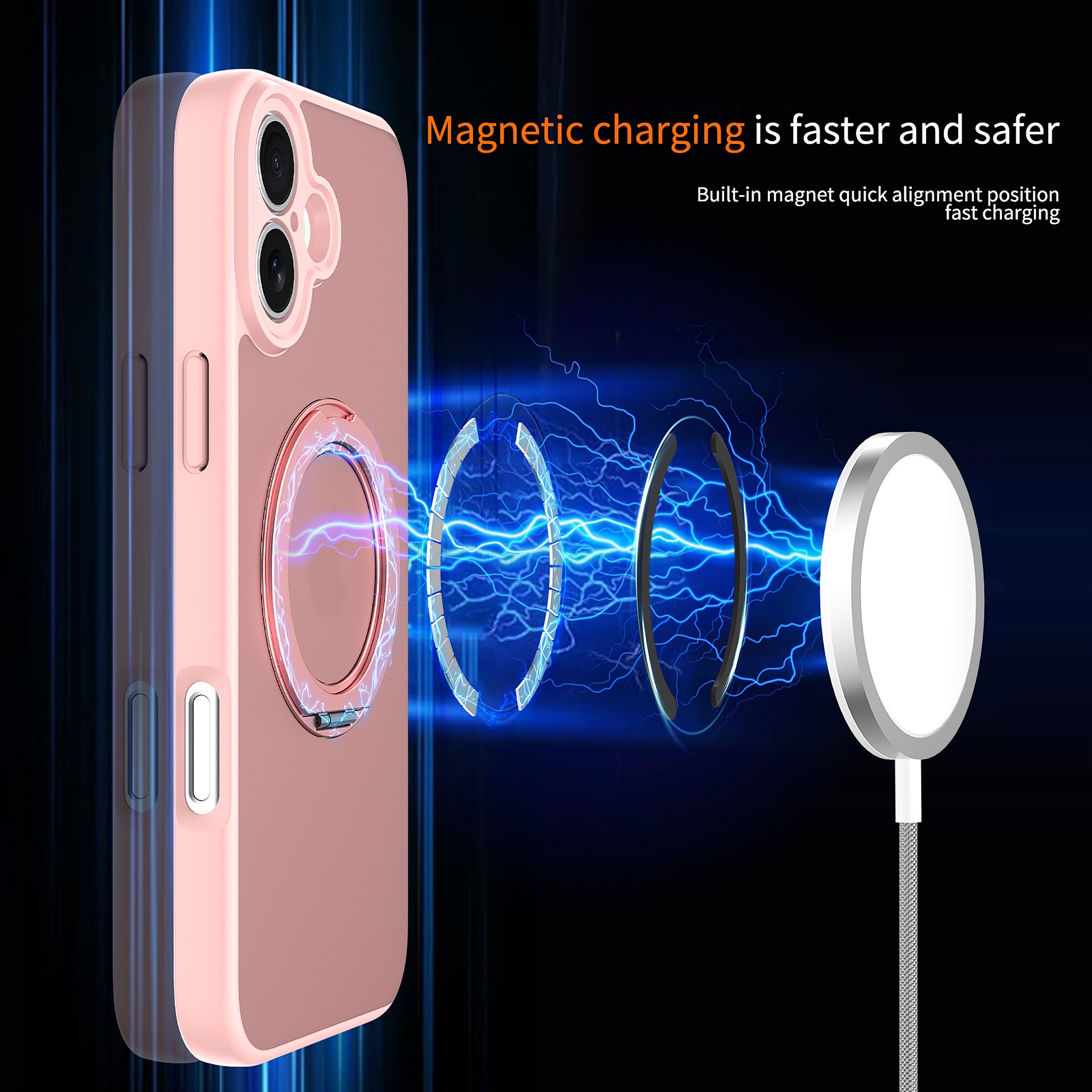SendaFit Precise-Cutout Matte Skin-Feel 360° Stand Case for iPhone 16 Plus detail 25