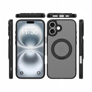 SendaFit Precise-Cutout Matte Skin-Feel 360° Stand Case for iPhone 16 Plus