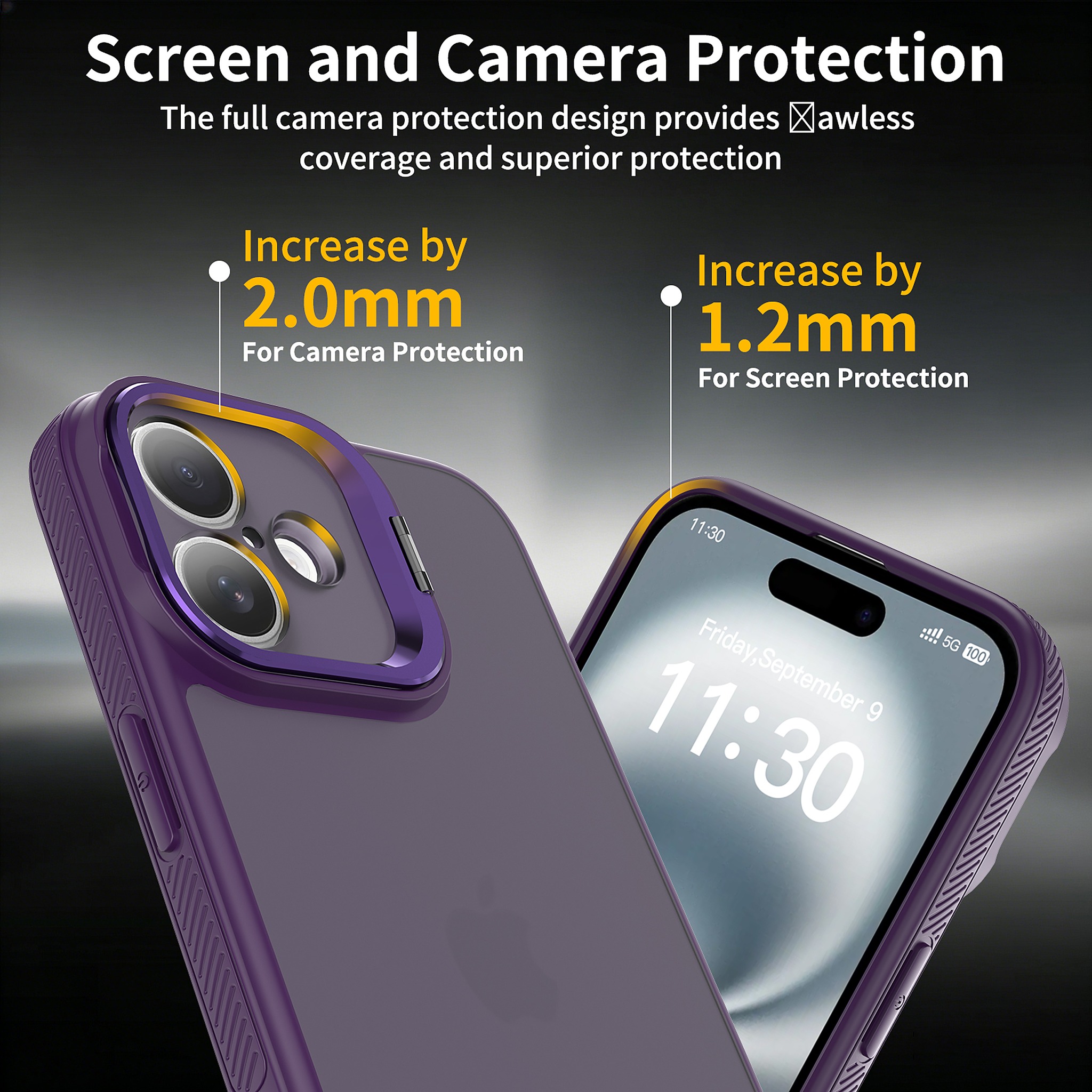 SendaFit Precise-Cutout Camera Stand Case for iPhone 16 Plus detail 10